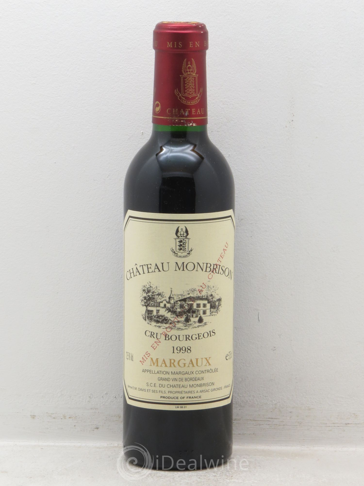 Château Monbrison 1998 - Lot de 1 demi bouteille - 0
