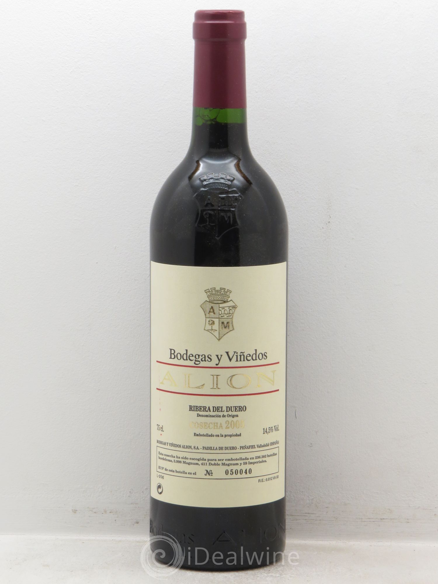 Ribera Del Duero DO Vega Sicilia Alion Famille Alvarez 2005 - Lot de 1 bouteille - 0