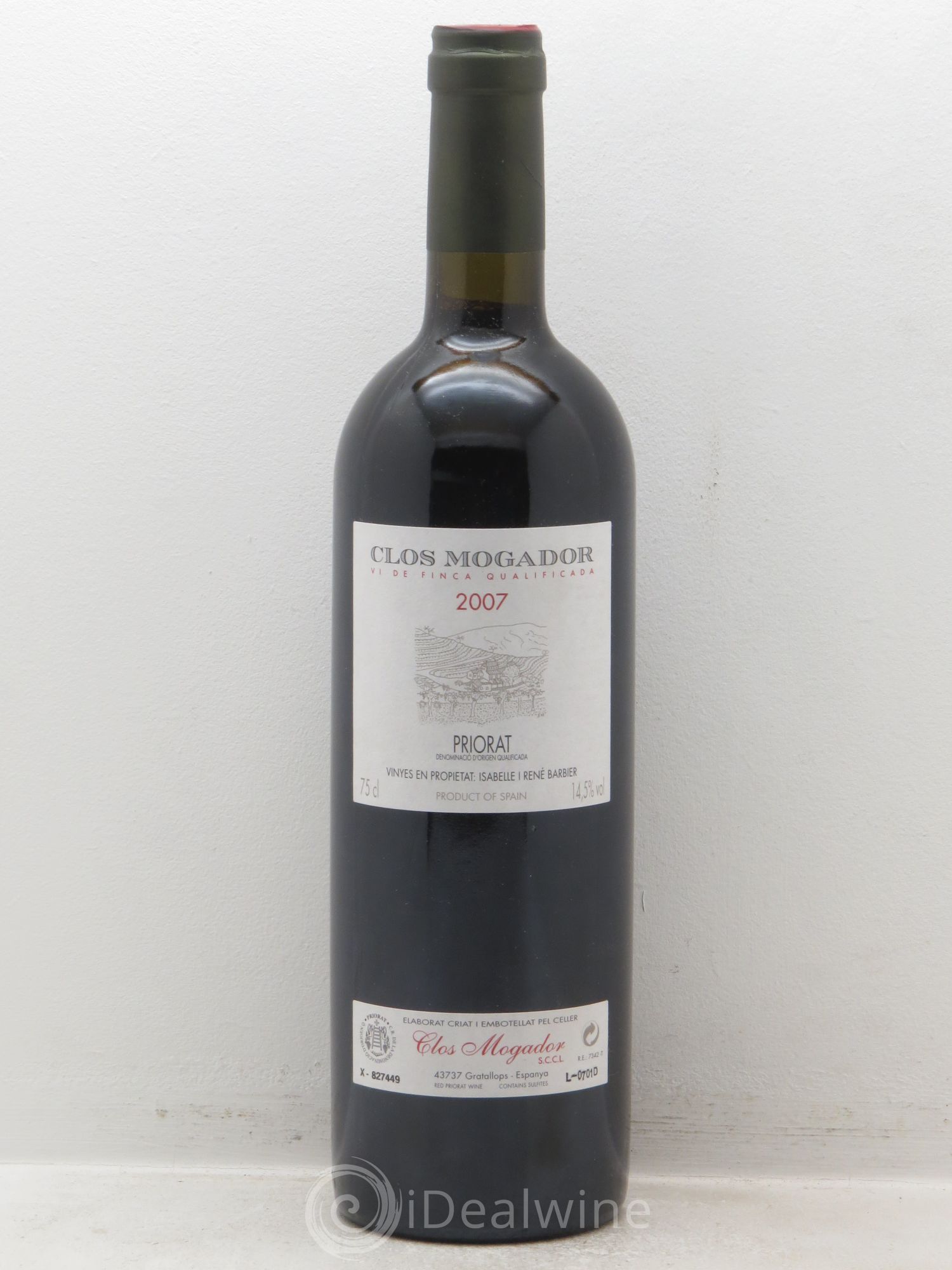 Priorat Clos Mogador DOCA René Barbier 2007 - Lot de 1 bouteille - 0