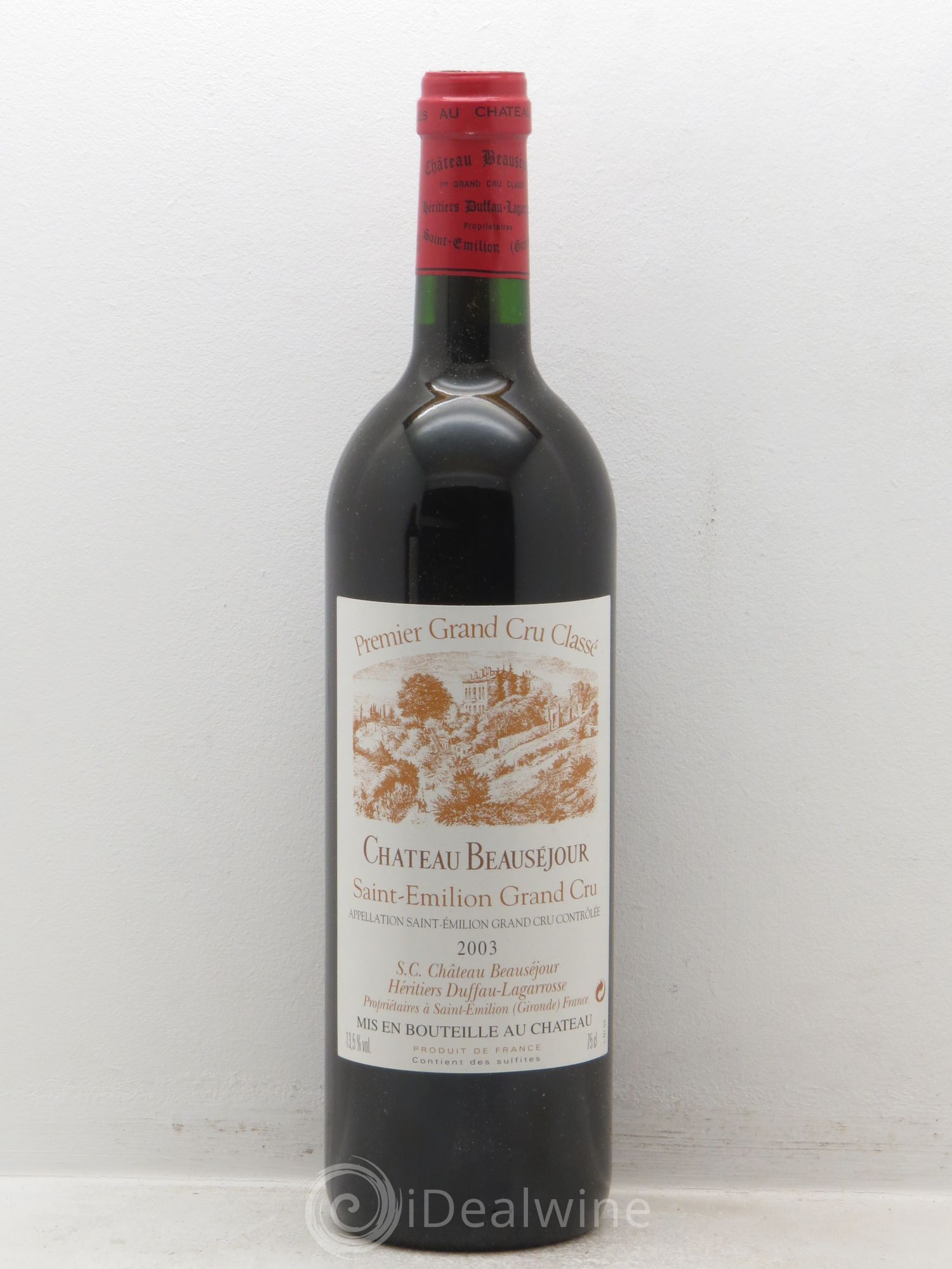 Château Beauséjour (Duffau-Lagarrosse) 1er Grand Cru Classé B 2003 - Lot de 1 bouteille - 0