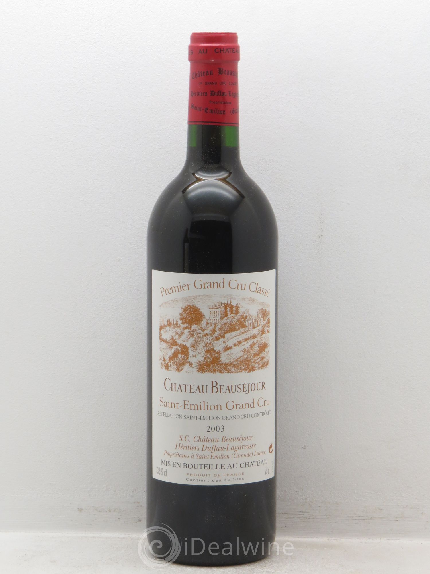 Château Beauséjour (Duffau-Lagarrosse) 1er Grand Cru Classé B 2003 - Lot de 1 bouteille - 0