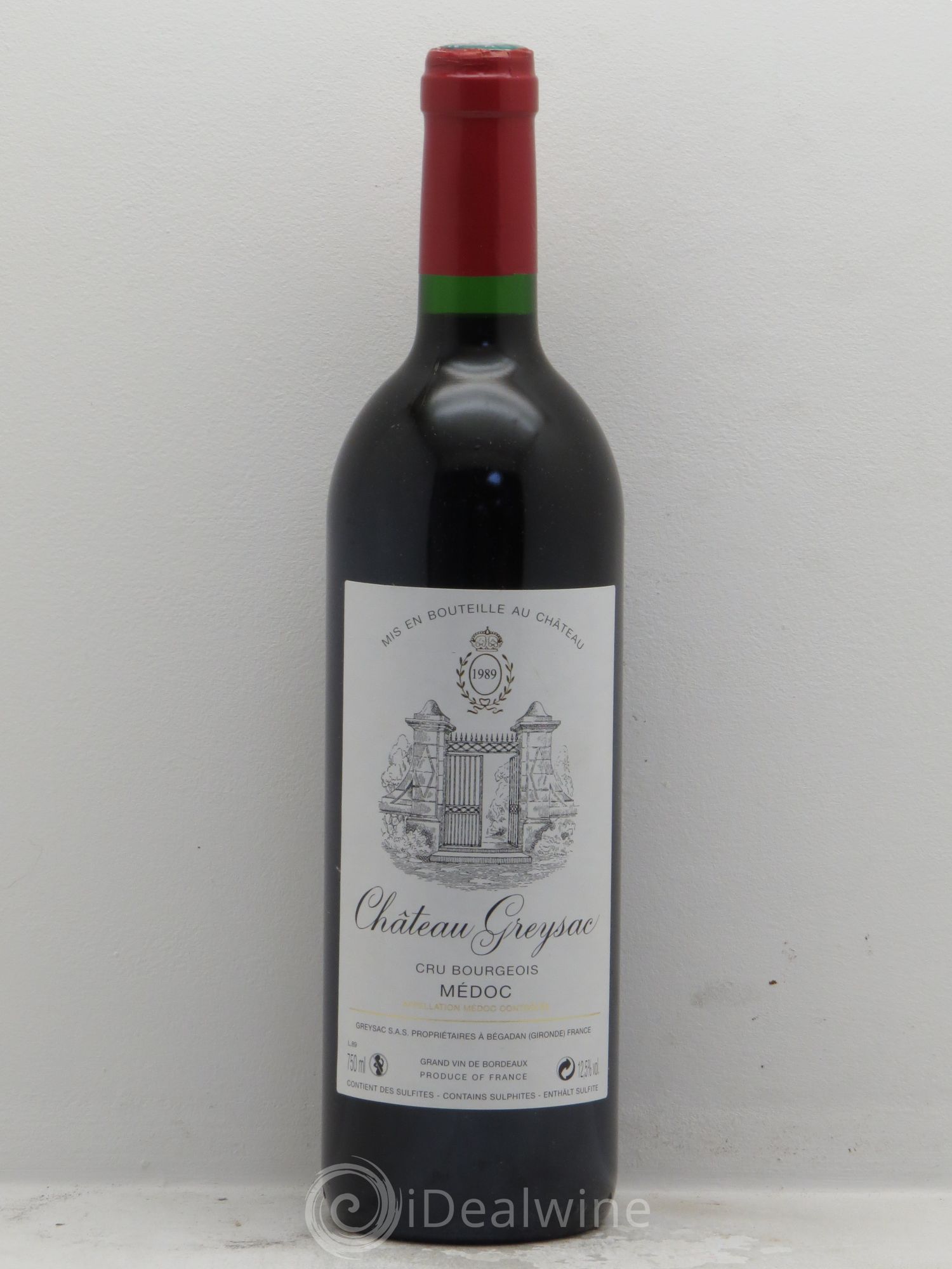 Château Greysac Cru Bourgeois 1989 - Lot de 1 bouteille - 0
