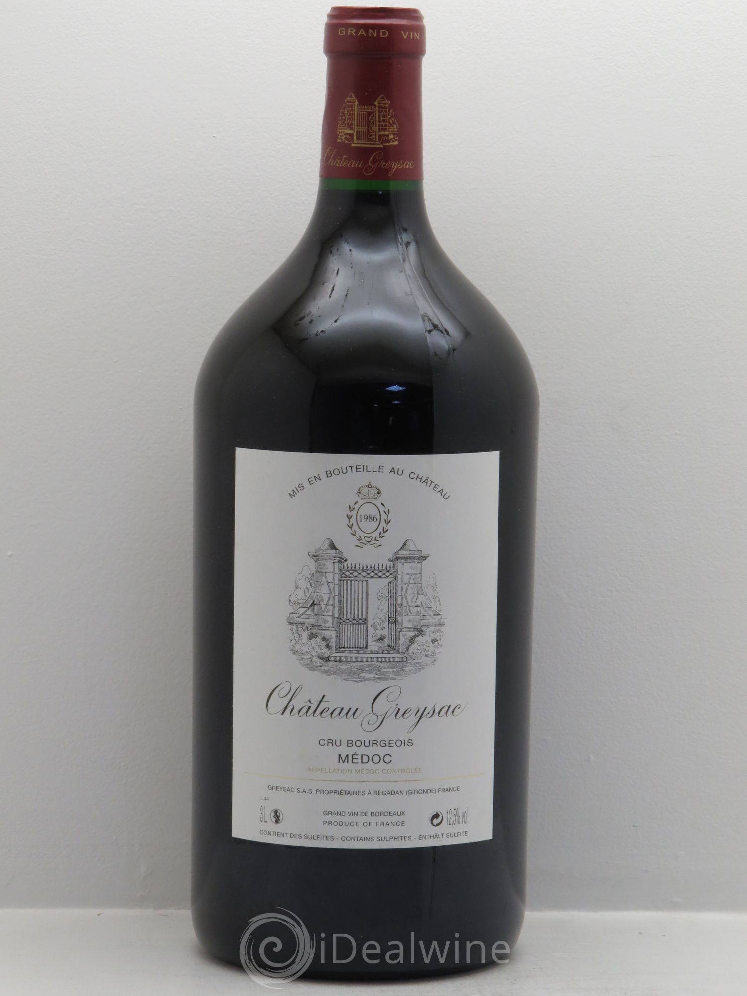 Château Greysac Cru Bourgeois 1986 - Lot de 1 double magnum - 0