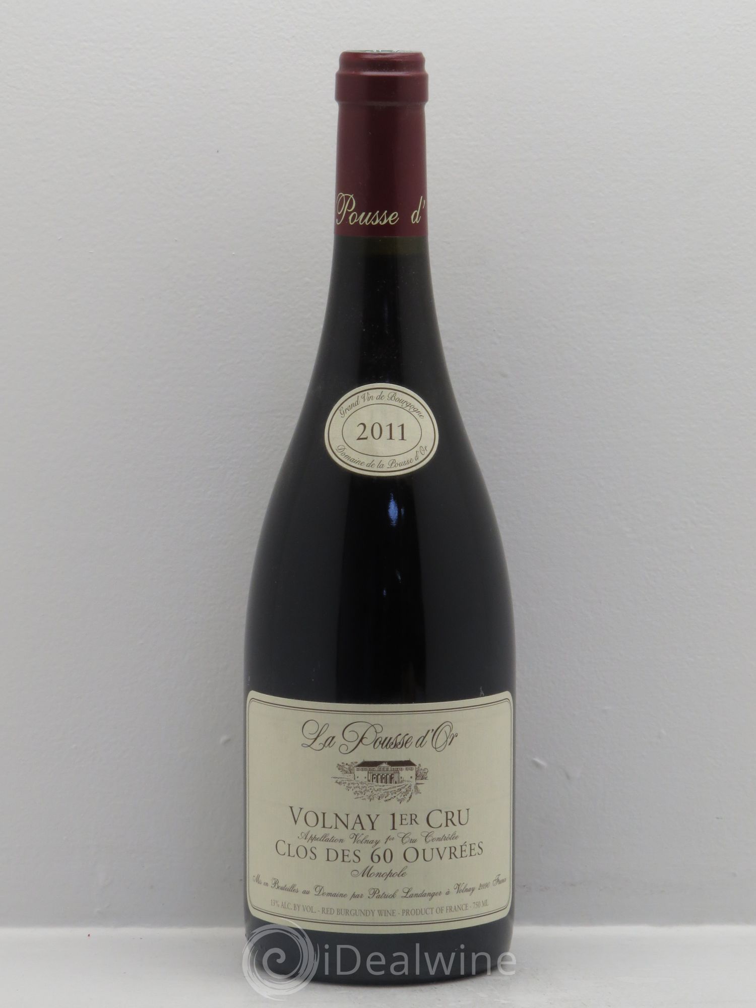 Volnay 1er Cru Clos des 60 ouvrées La Pousse d'Or (Domaine de) 2011 - Lot de 1 bouteille - 0