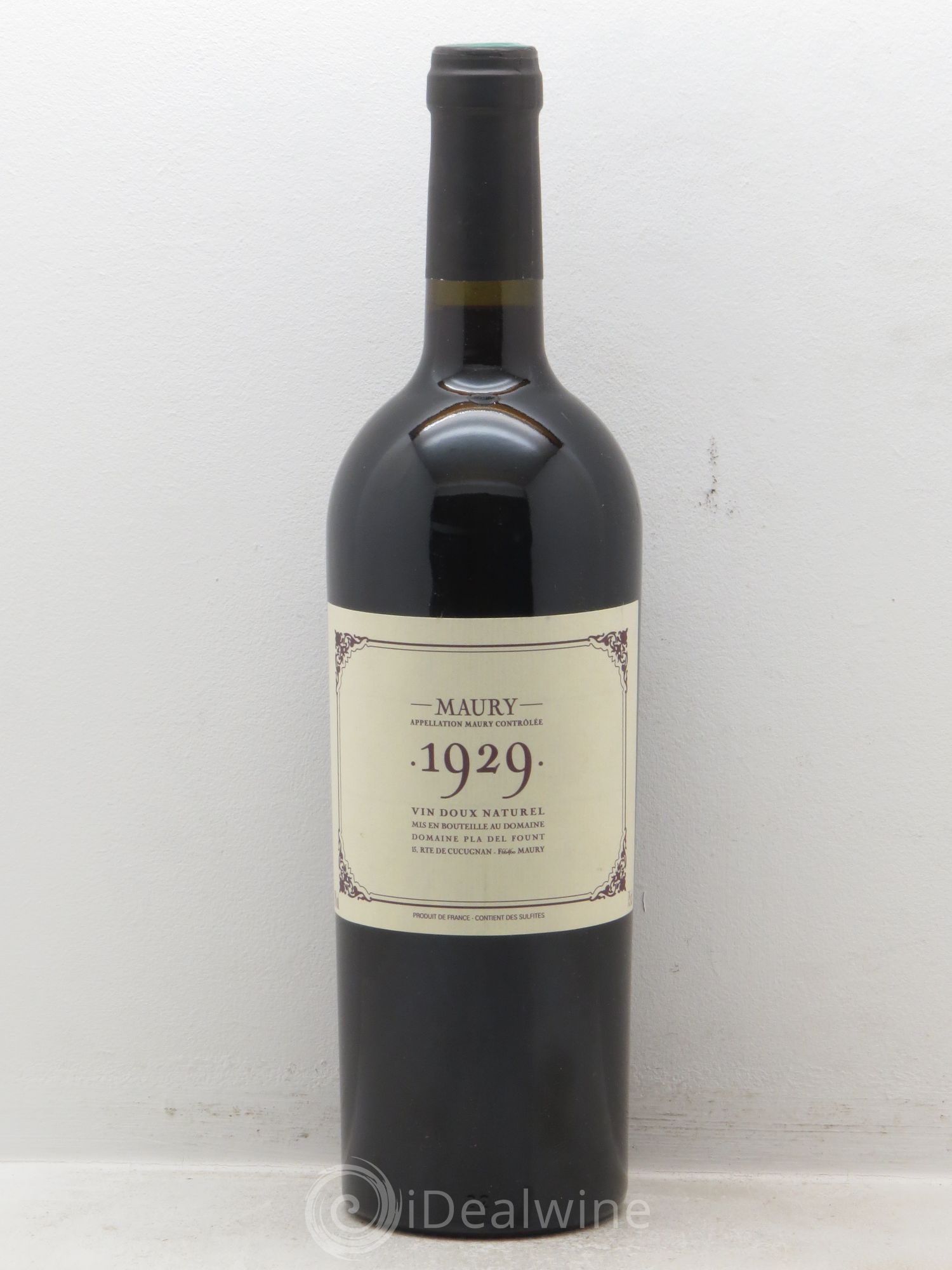 Maury Pla del Fount (Domaine) 1929 - Lot de 1 bouteille - 0