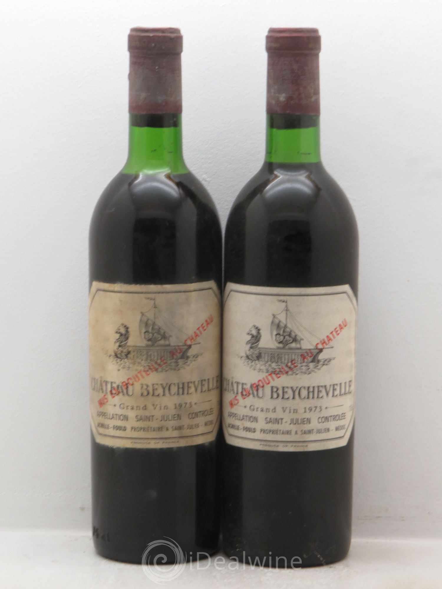 Château Beychevelle 4ème Grand Cru Classé 1973 - Lot de 2 bouteilles - 0