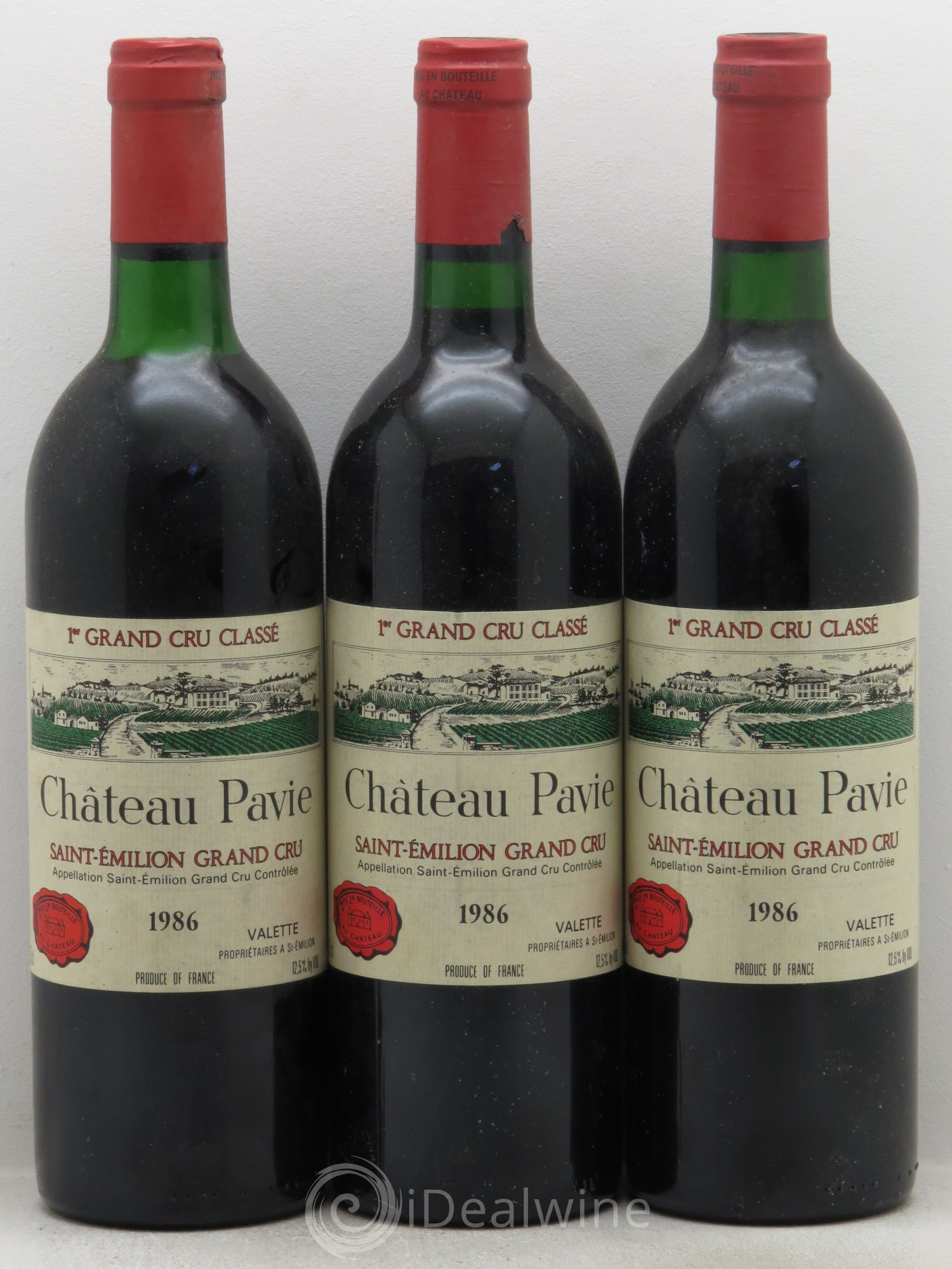 Château Pavie 1er Grand Cru Classé A 1986 - Lot de 3 bouteilles - 0