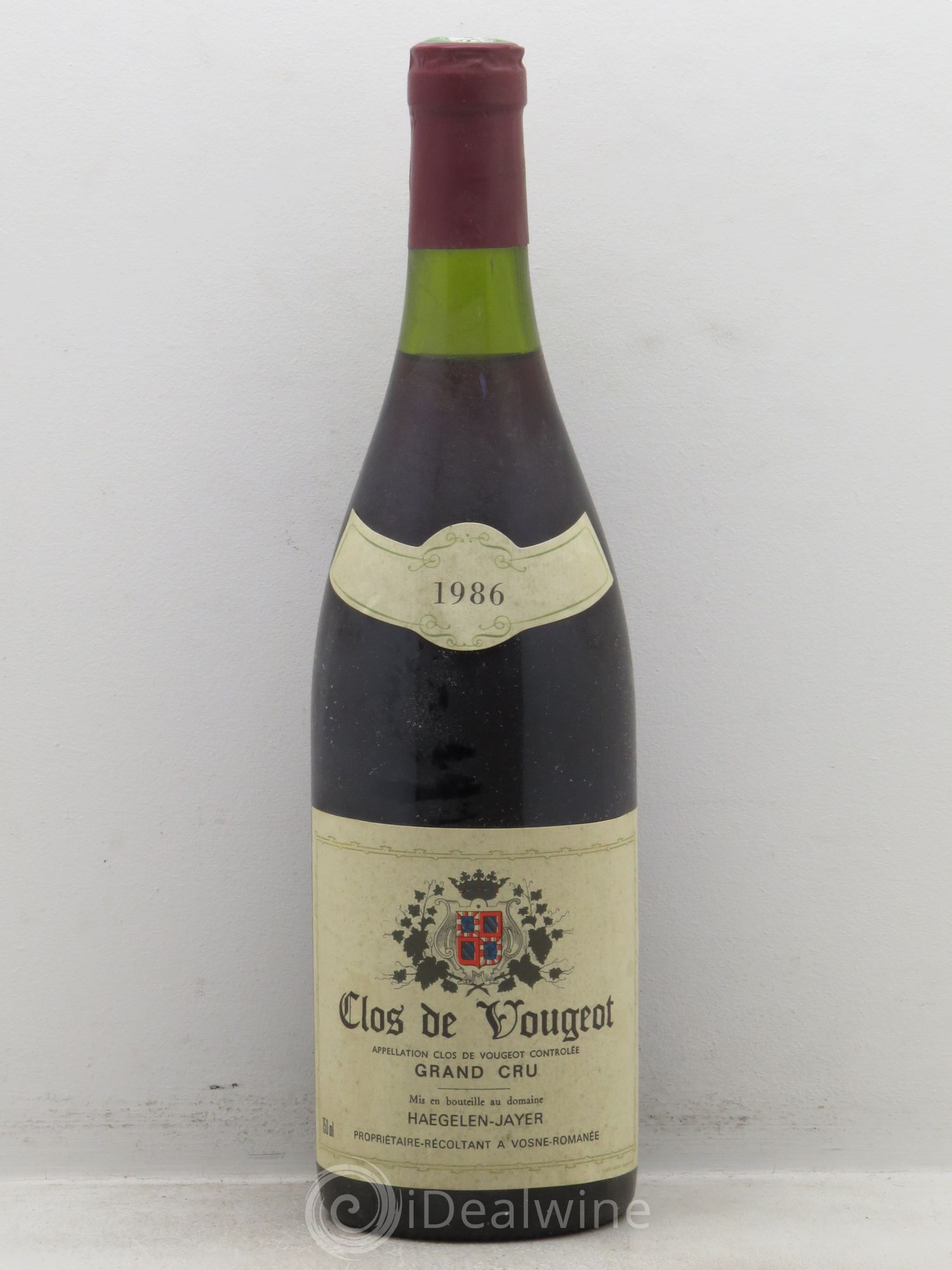 Clos de Vougeot Grand Cru Haegelen Jayer 1986 - Lot de 1 bouteille - 0