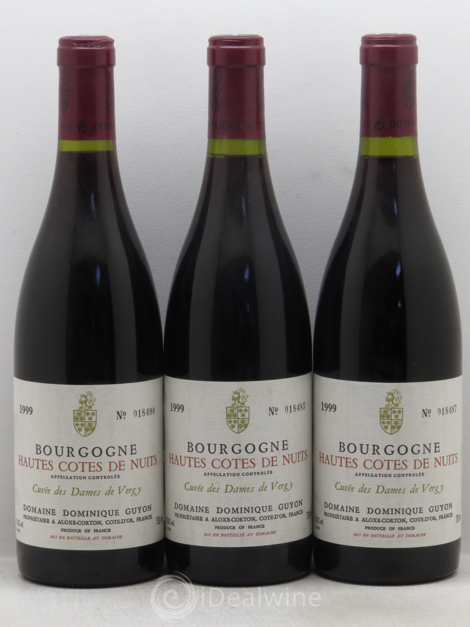 Hautes-Côtes de Nuits Cuvée des Dames de Vergy D.Guyon 1999 - Posten von 3 Flaschen - 0