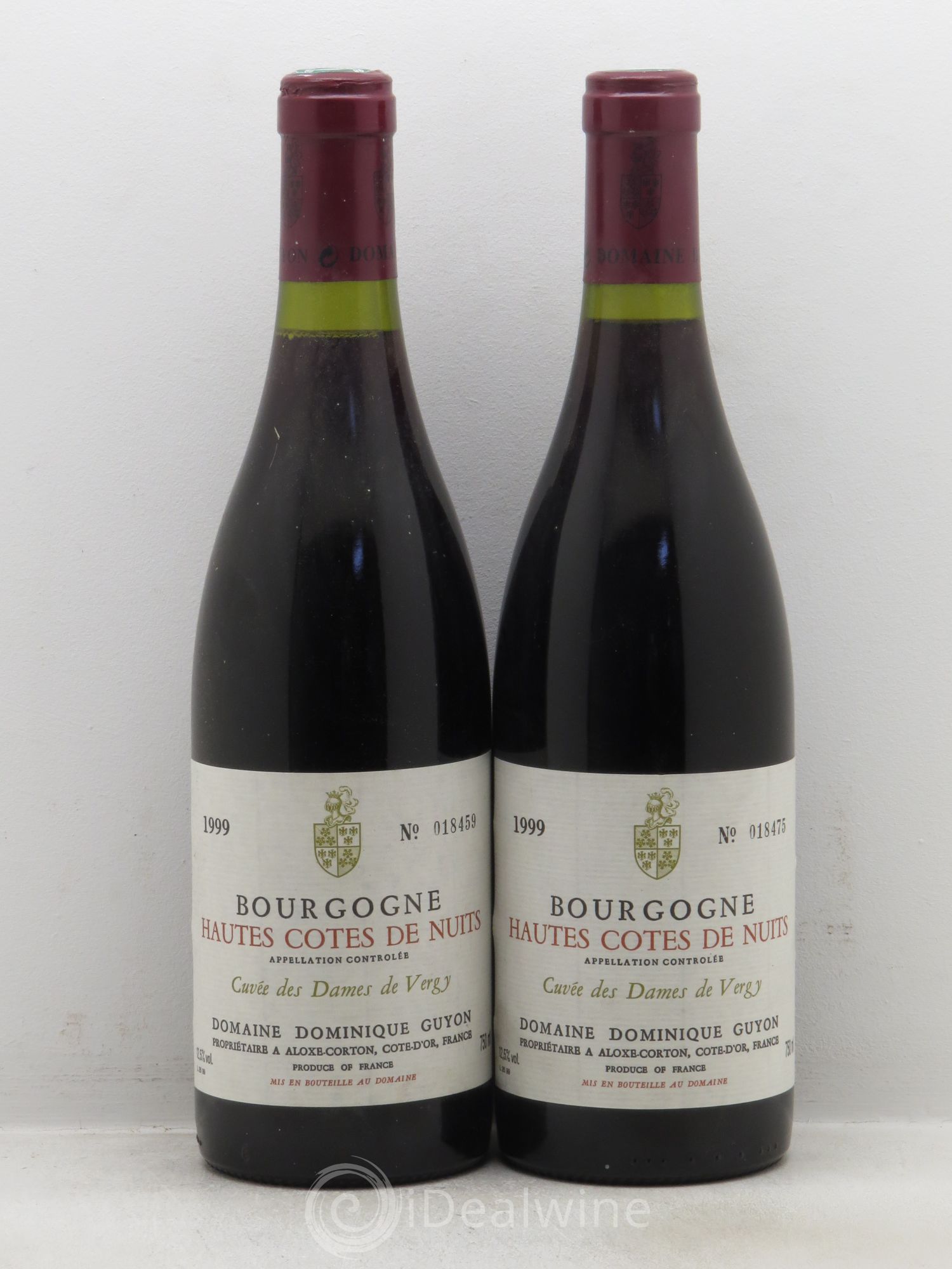 Hautes-Côtes de Nuits Cuvée des Dames de Vergy D.Guyon 1999 - Posten von 2 Flaschen - 0