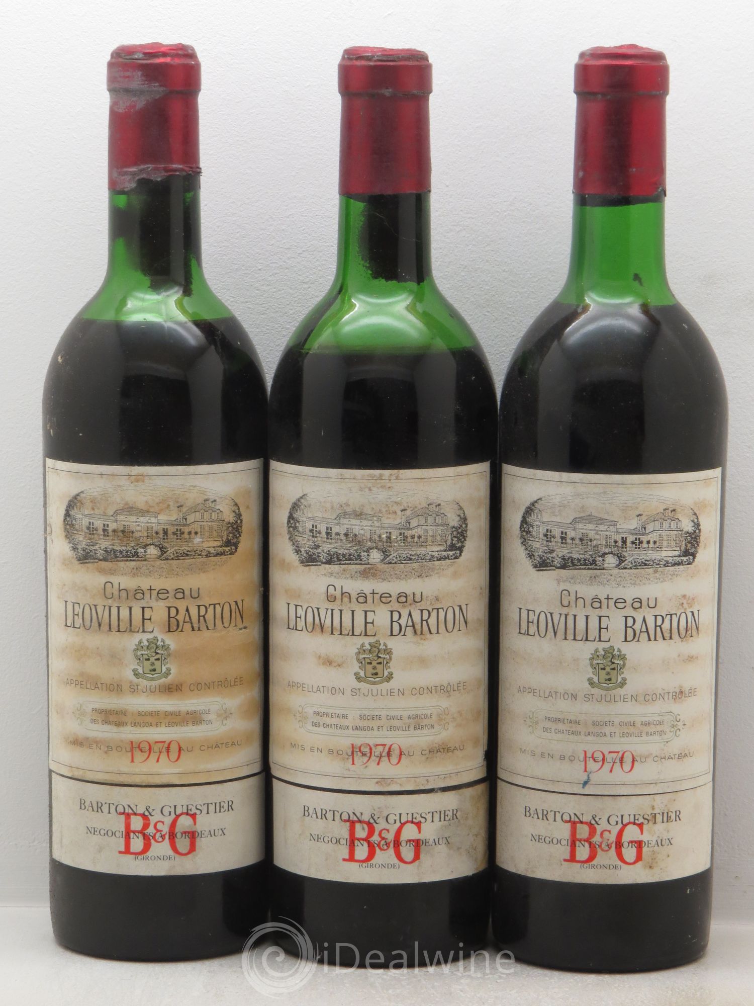 Château Léoville Barton 2ème Grand Cru Classé 1970 - Lot de 3 bouteilles - 0