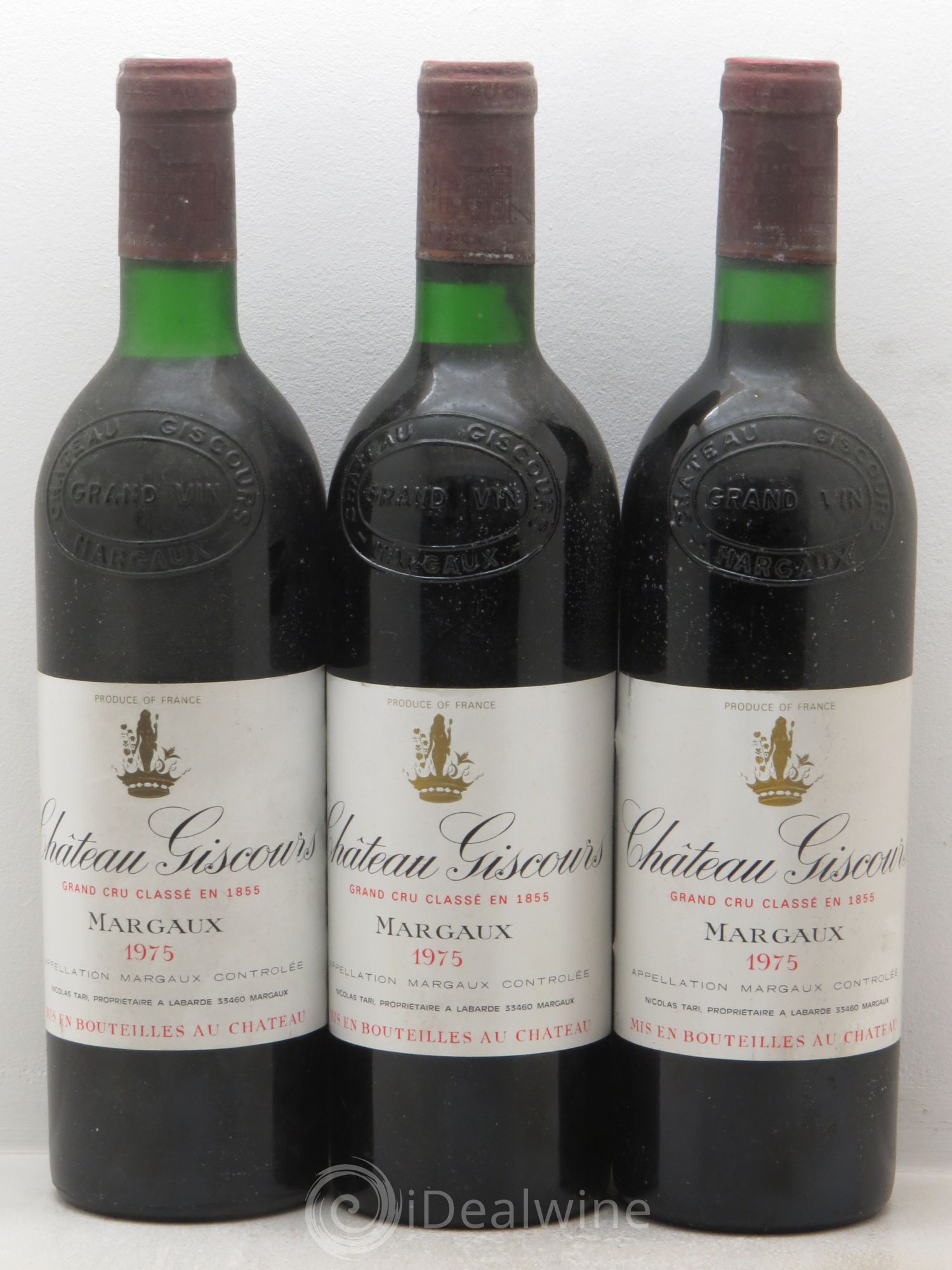 Château Giscours 3ème Grand Cru Classé 1975 - Lot de 3 bouteilles - 0