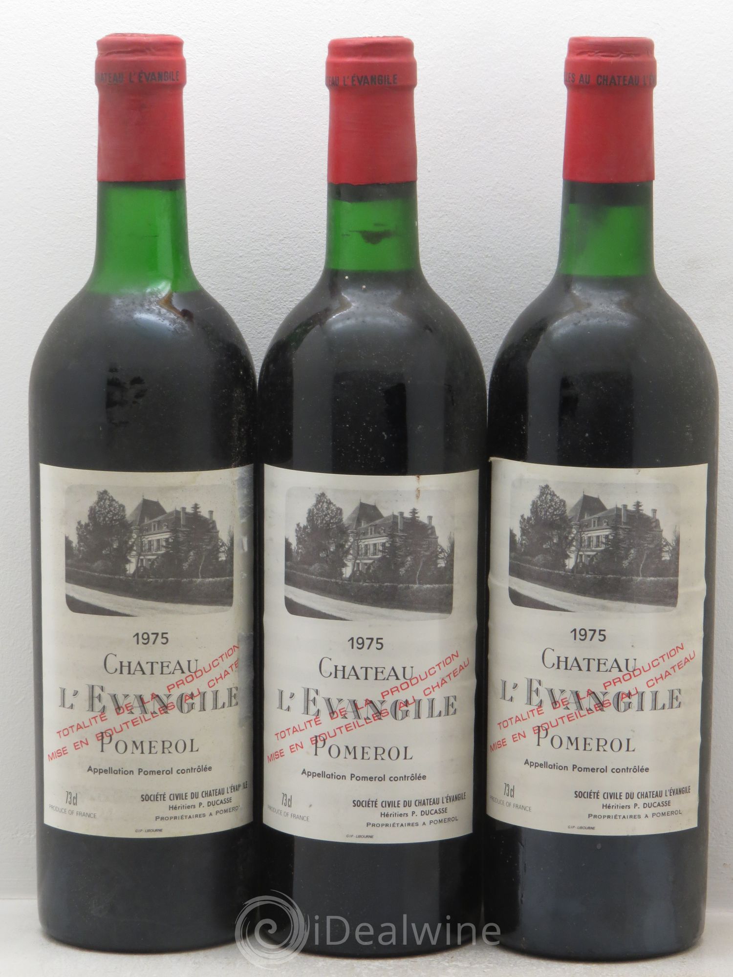 Château l' Évangile 1975 - Lot de 12 bouteilles - 2