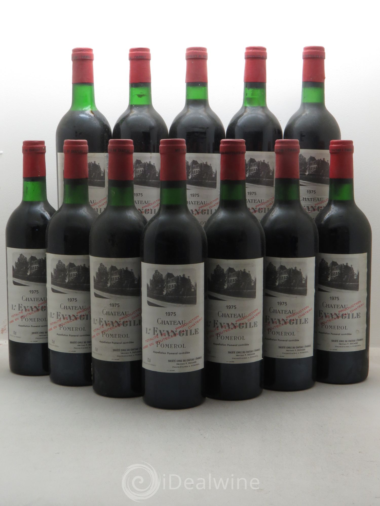 Château l' Évangile 1975 - Lot de 12 bouteilles - 0