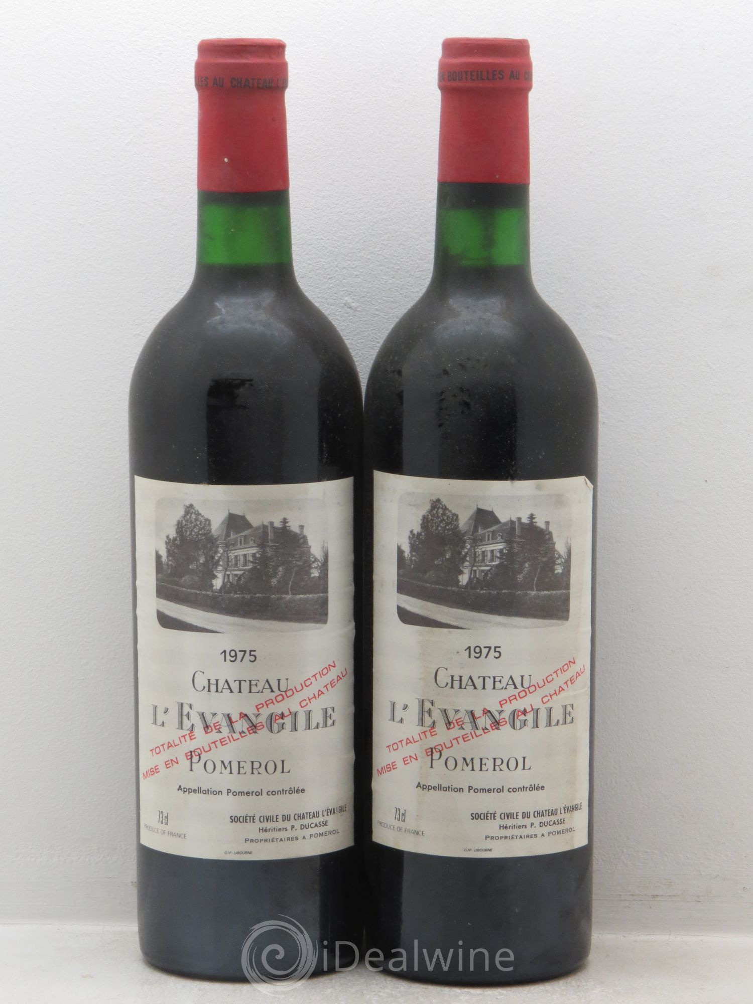 Château l' Évangile 1975 - Lot de 2 bouteilles - 0