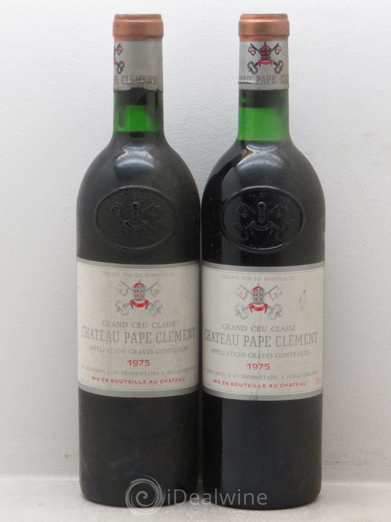 Château Pape Clément Cru Classé de Graves 1975 - Lot de 2 bouteilles - 0