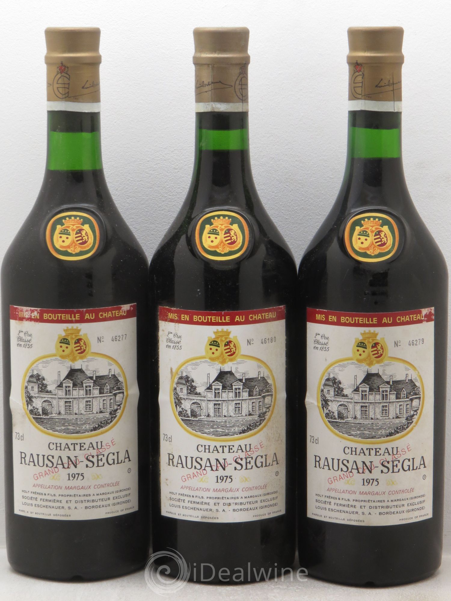 Château Rauzan Ségla Grand Cru Classé 1975 - Lot de 3 bouteilles - 0