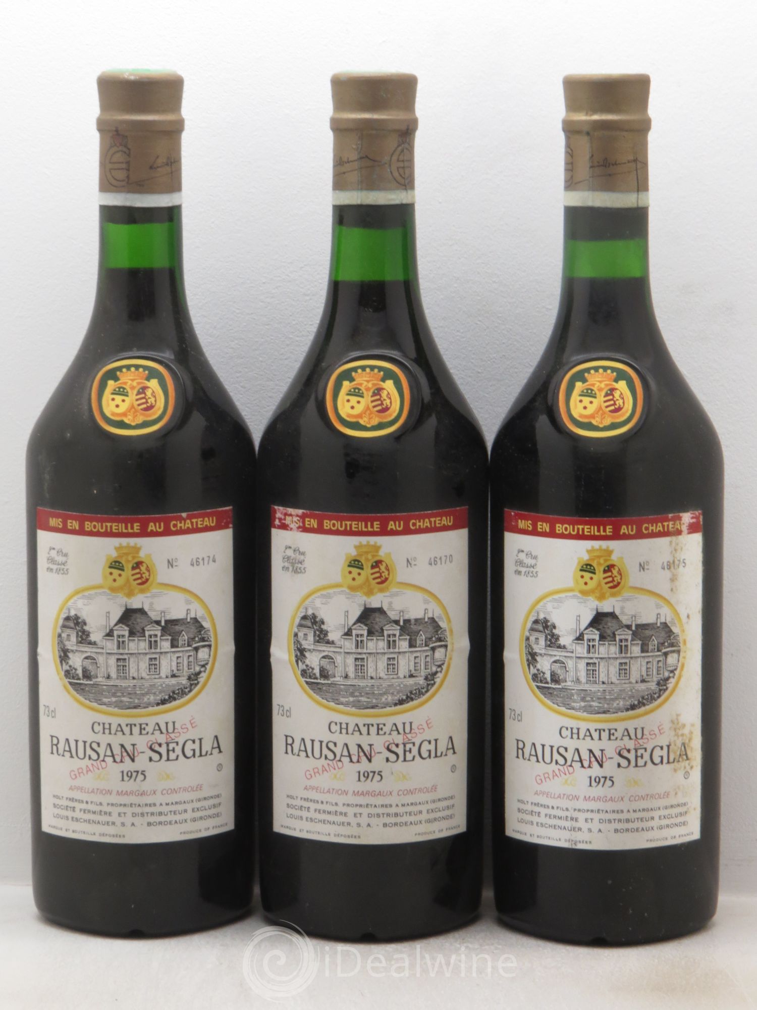 Château Rauzan Ségla Grand Cru Classé 1975 - Lot de 3 bouteilles - 0