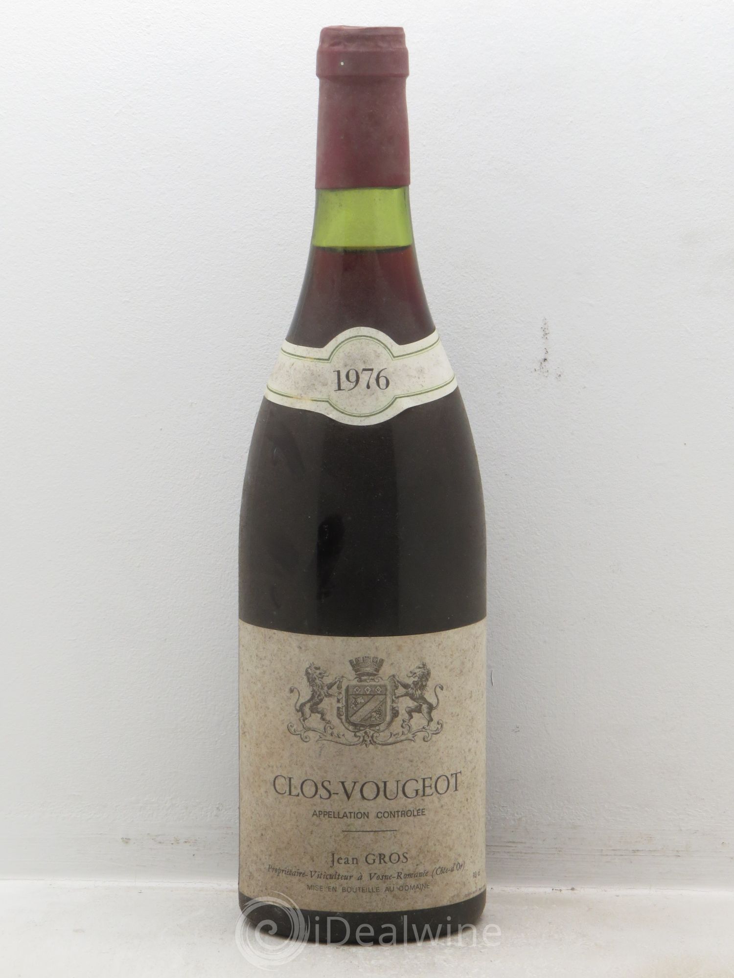 Clos de Vougeot Grand Cru Jean Gros 1976 - Lot de 1 bouteille - 0