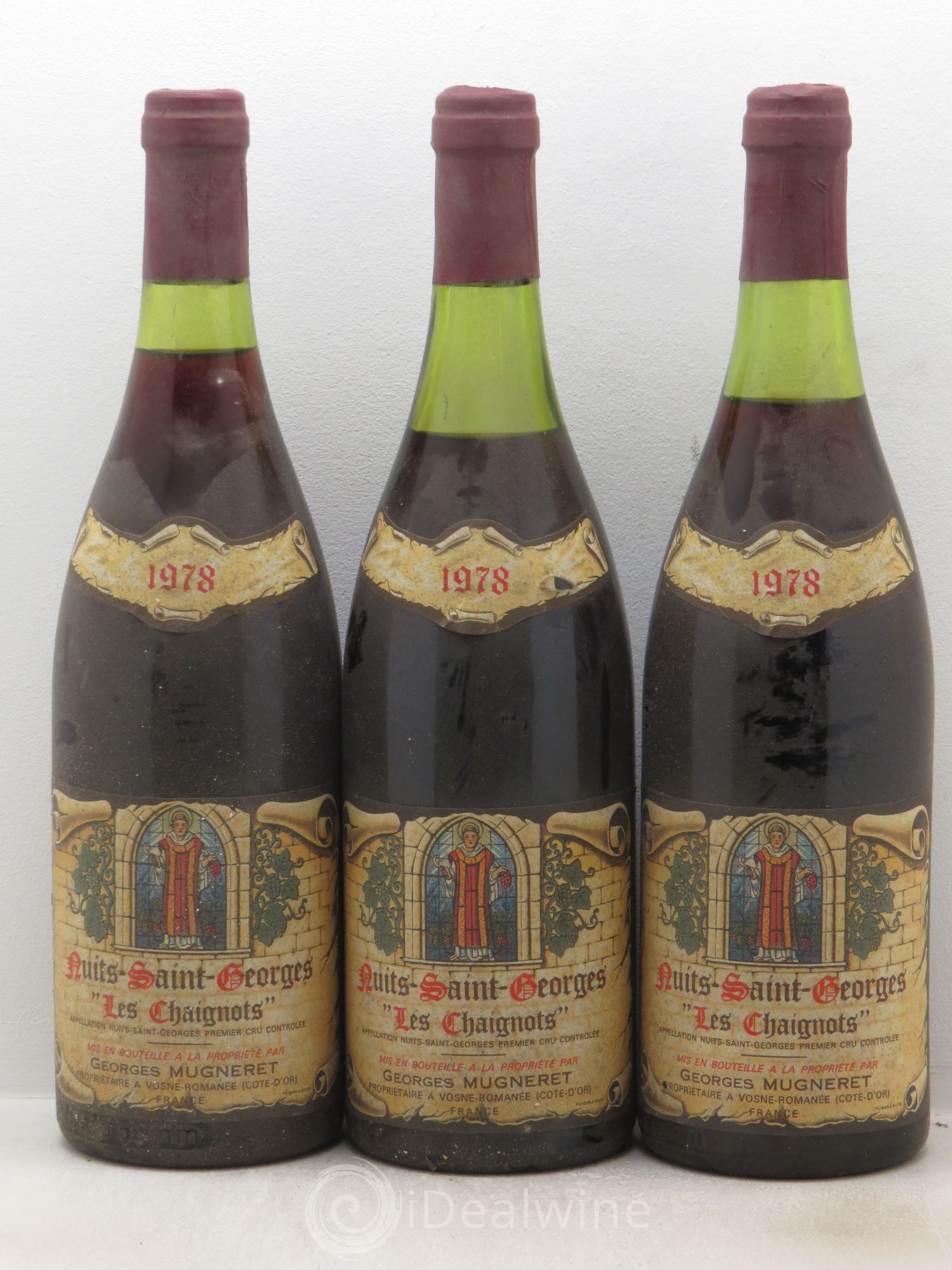 Nuits-Saint-Georges 1er Cru Les Chaignots Georges Mugneret (Domaine) 1978 - Lot de 3 bouteilles - 0