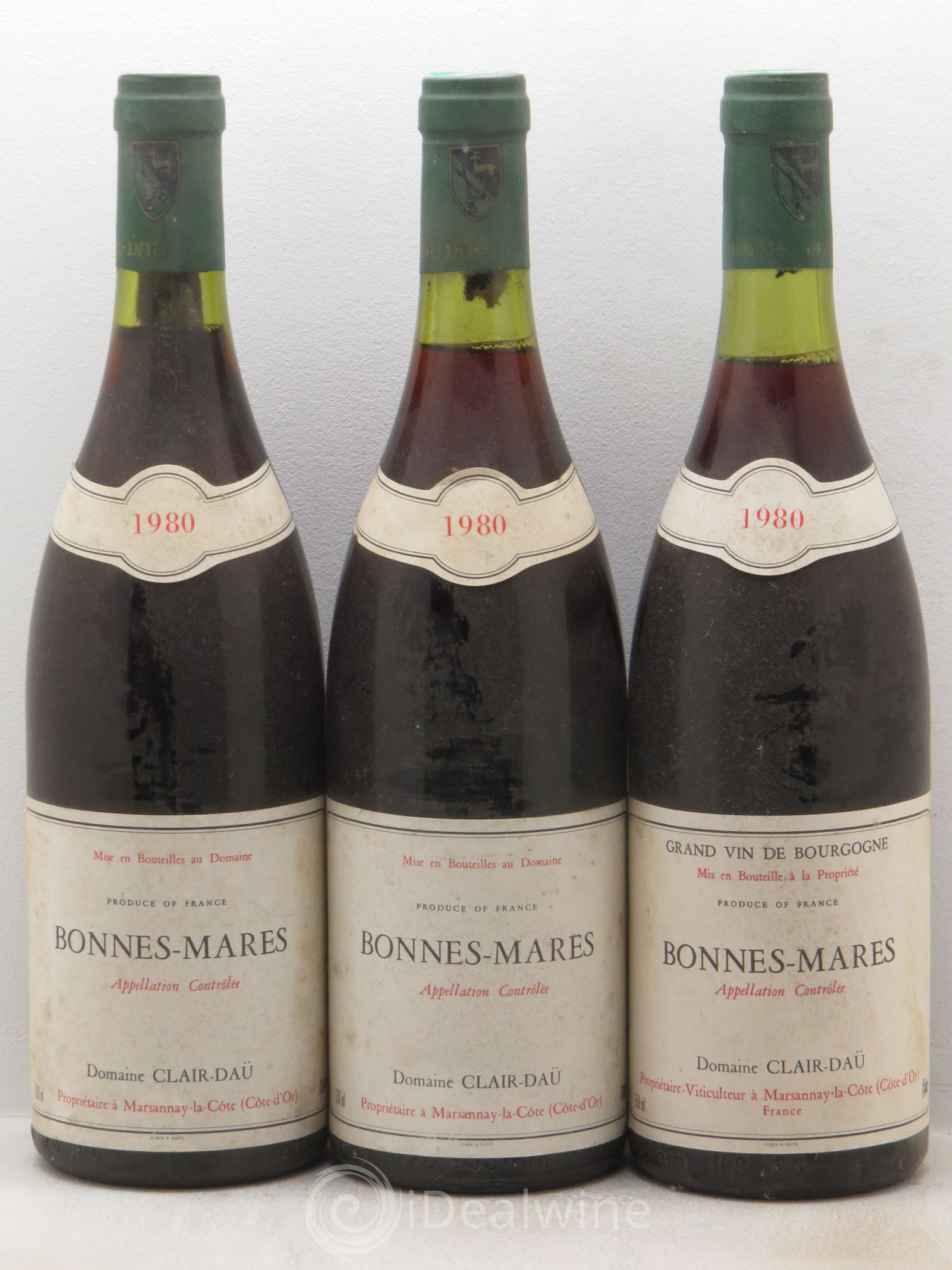 Bonnes-Mares Grand Cru Clair Daü 1980 - Lot de 3 bouteilles - 0