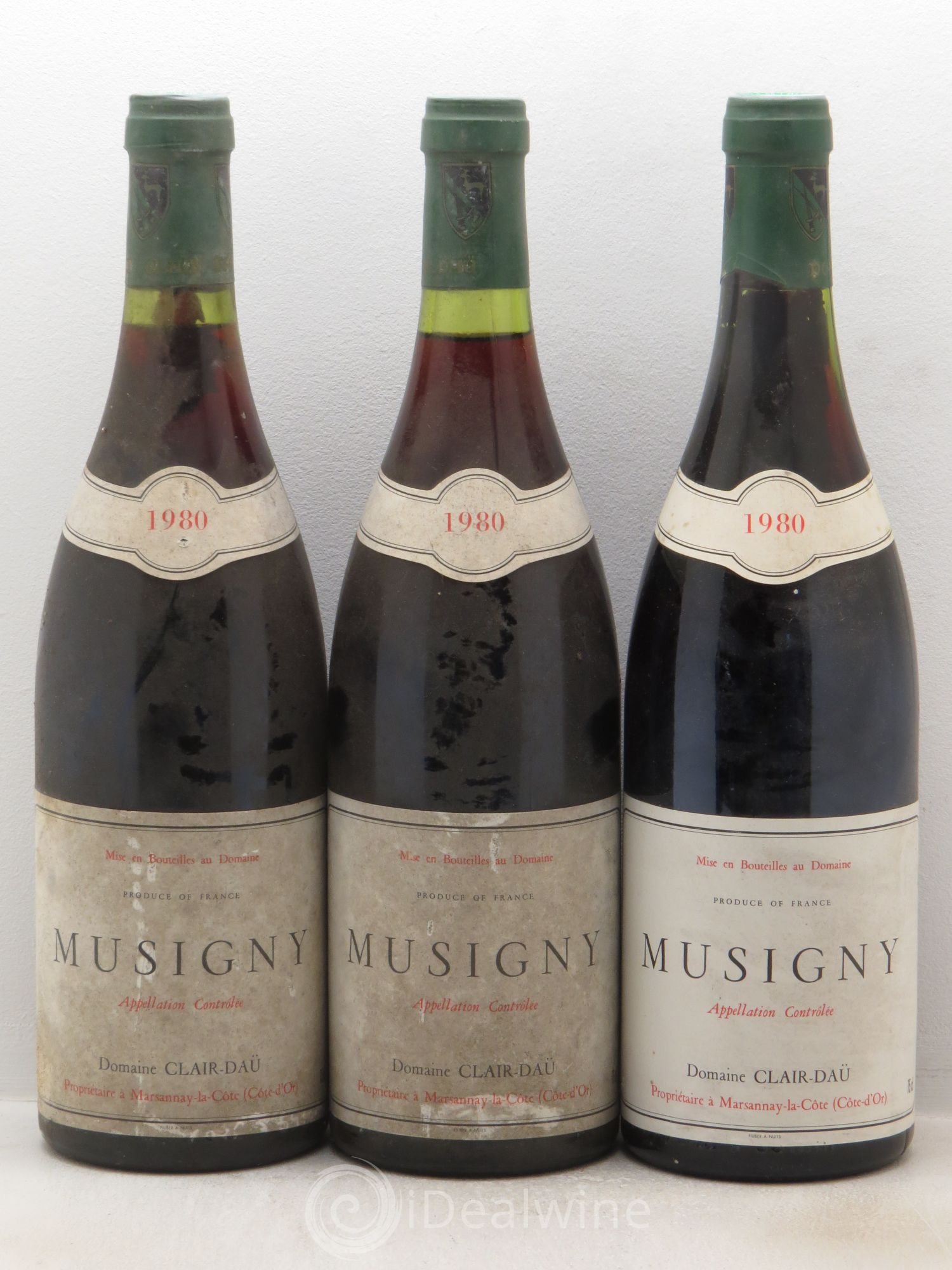 Musigny Grand Cru Clair Daü 1980 - Lot de 3 bouteilles - 0