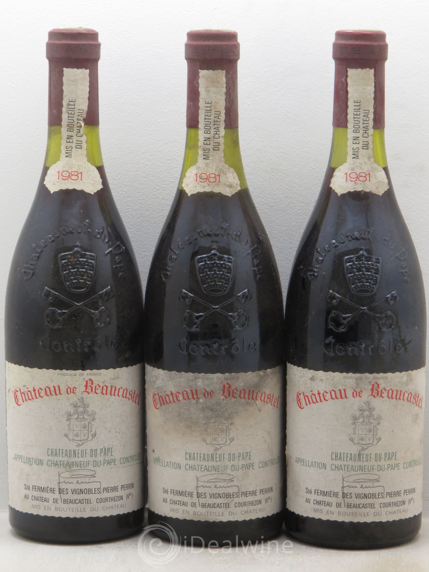 Châteauneuf-du-Pape Château de Beaucastel Famille Perrin 1981 - Lot de 3 bouteilles - 0