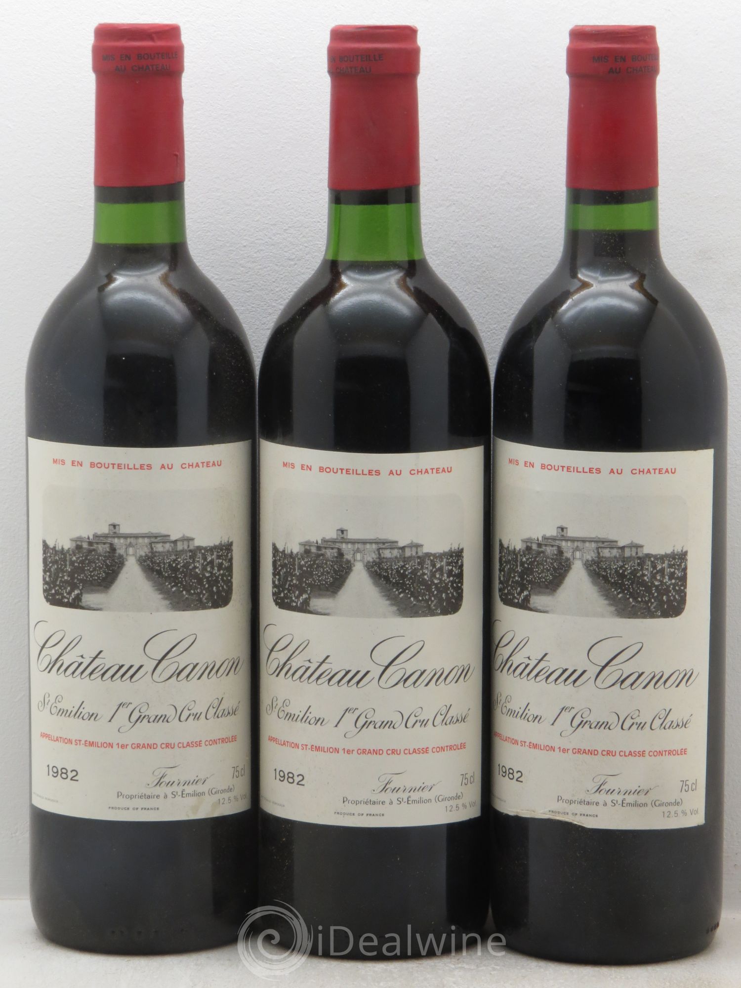 Château Canon 1er Grand Cru Classé B 1982 - Lot de 3 bouteilles - 0