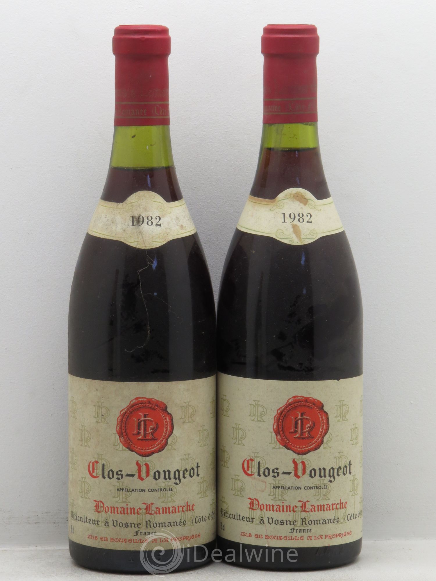 Clos de Vougeot Grand Cru 1982 - Lot de 2 bouteilles - 0