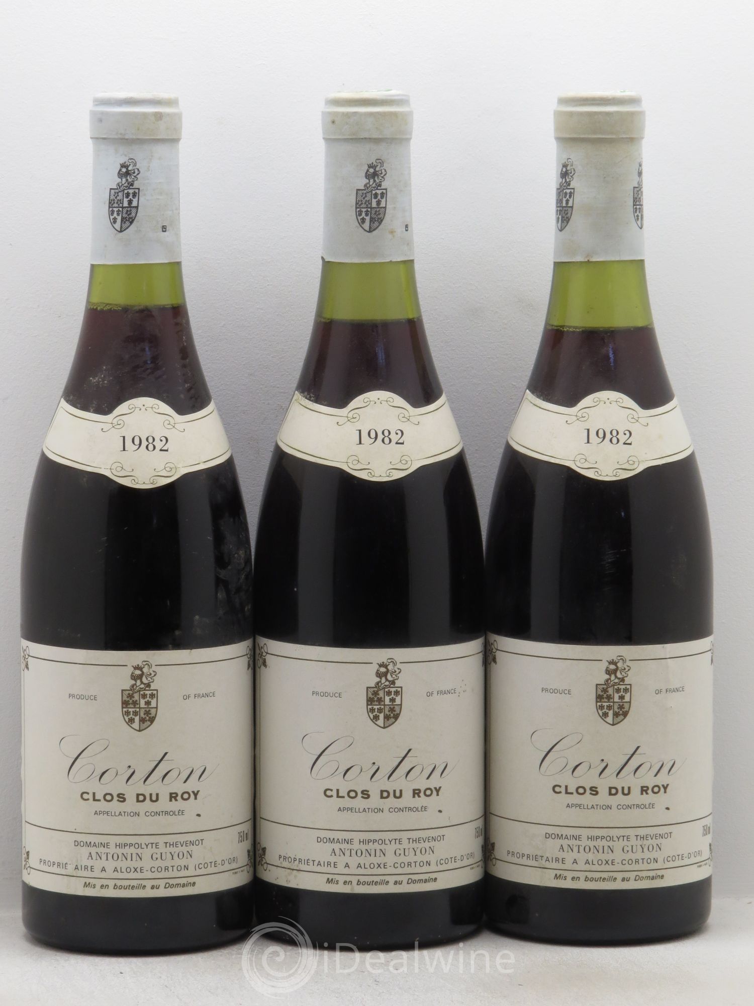 Corton Grand Cru Domaine Hyppolyte Thevenot A.Guyon 1982 - Posten von 3 Flaschen - 0