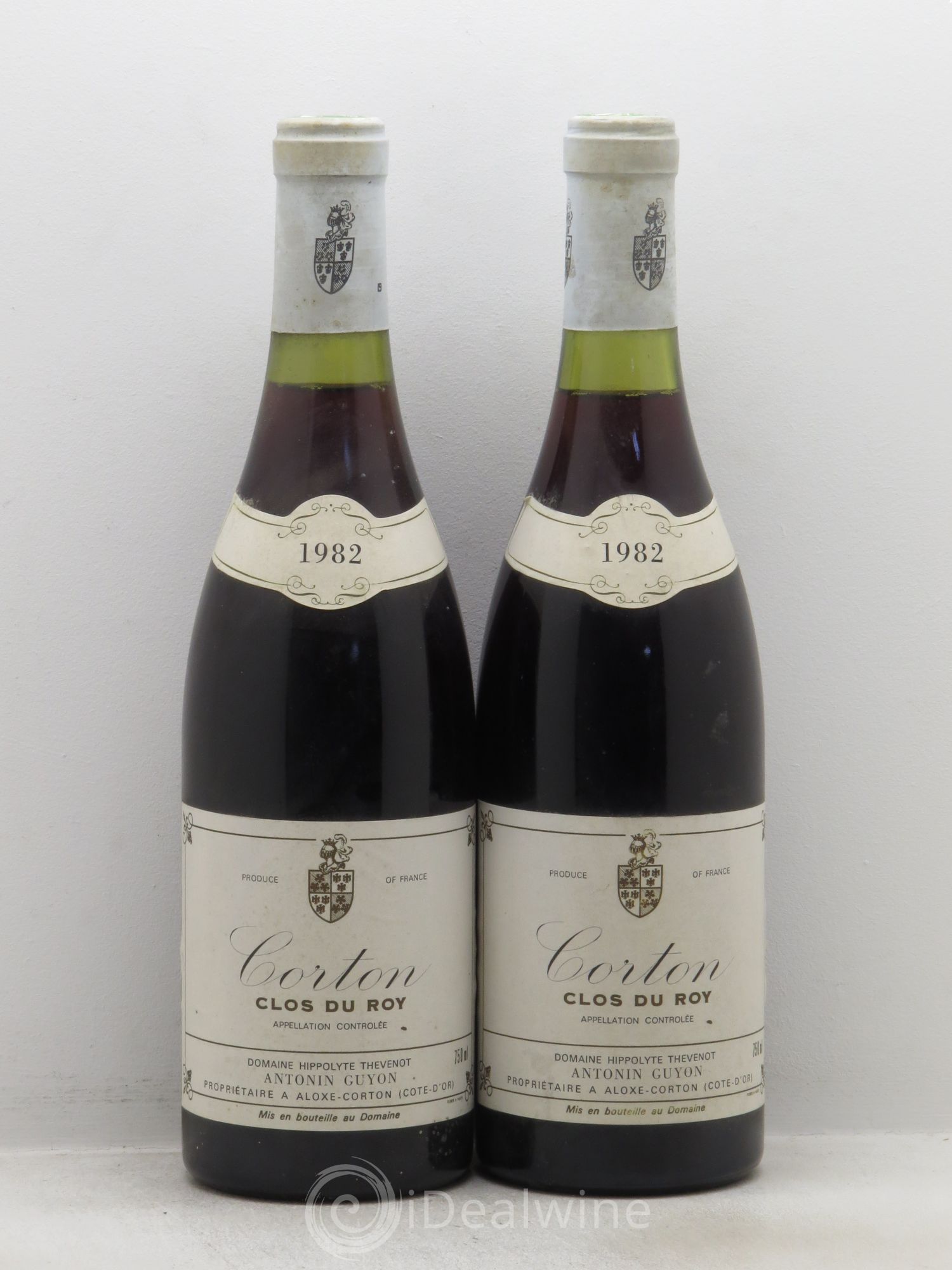 Corton Grand Cru Domaine Hyppolyte Thevenot A.Guyon 1982 - Posten von 2 Flaschen - 0