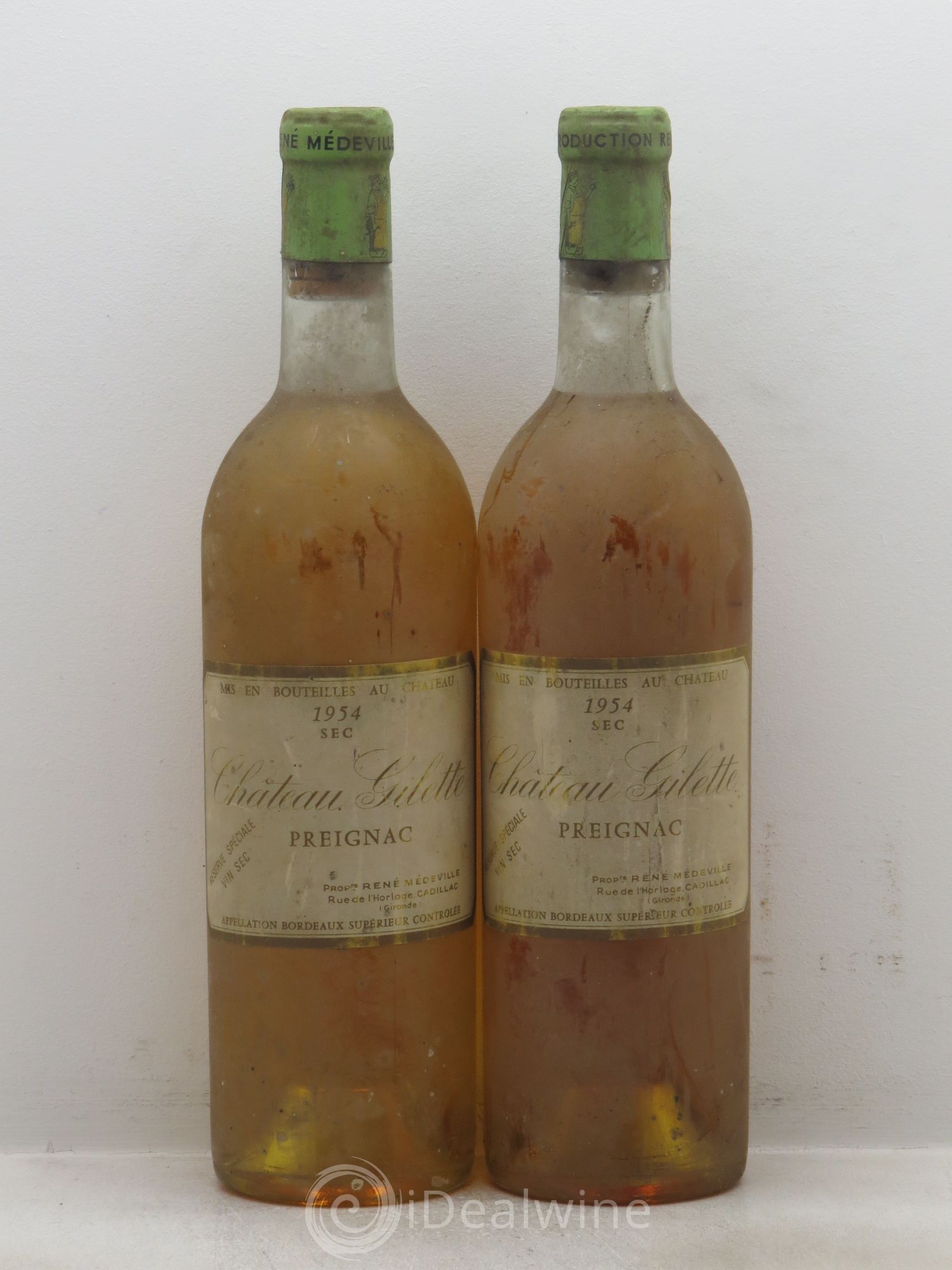 Bordeaux Château Gilette 1954 - Posten von 2 Flaschen - 0