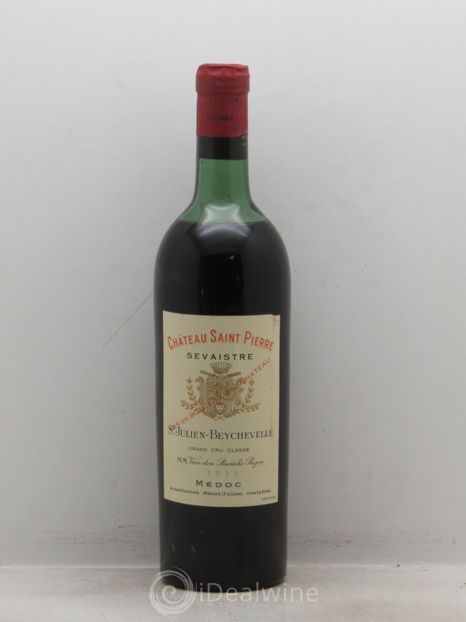 Château Saint-Pierre 4ème Grand Cru Classé 1939 - Lot de 1 bouteille - 0
