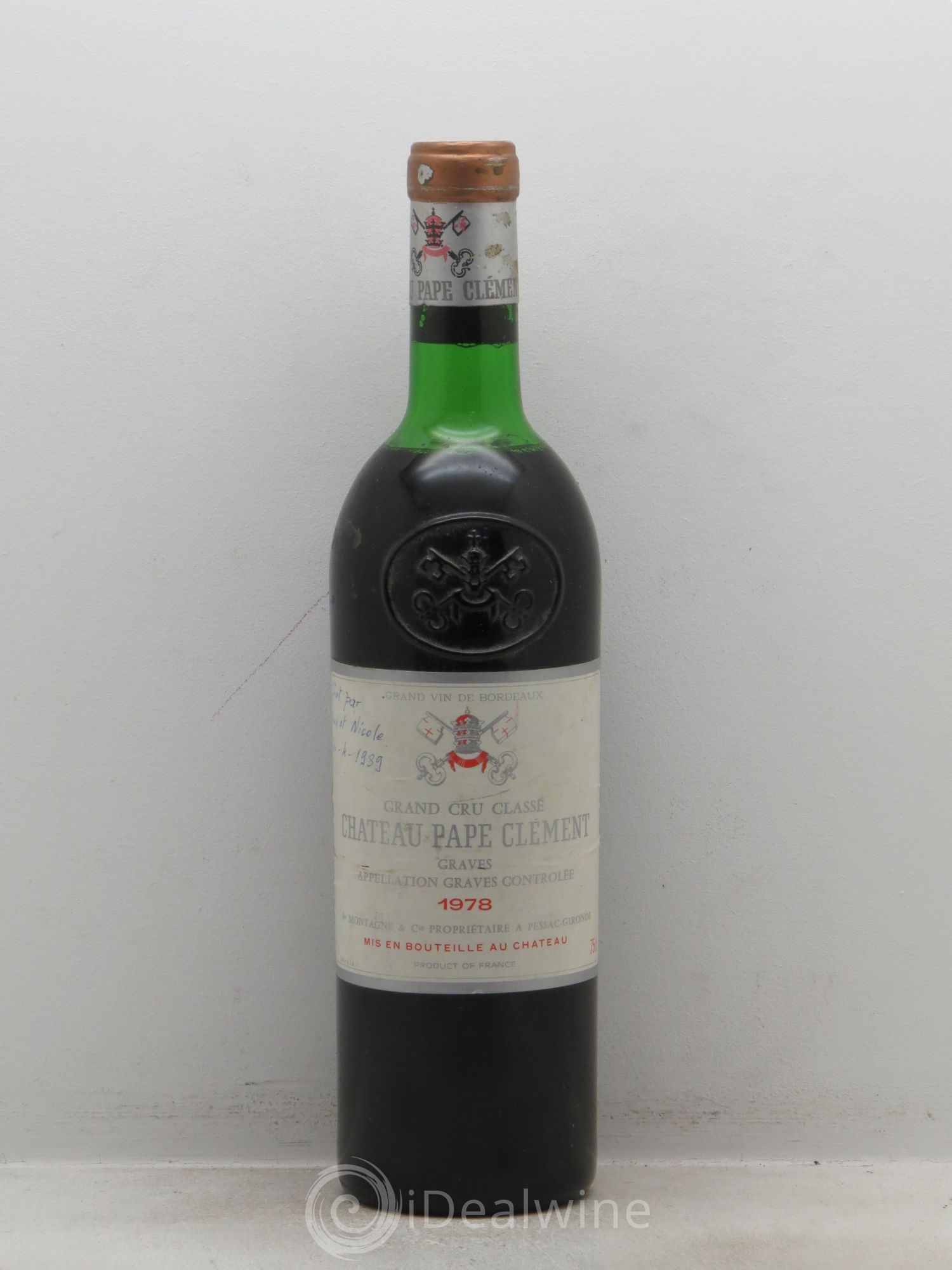 Château Pape Clément Cru Classé de Graves 1978 - Lot de 1 bouteille - 0