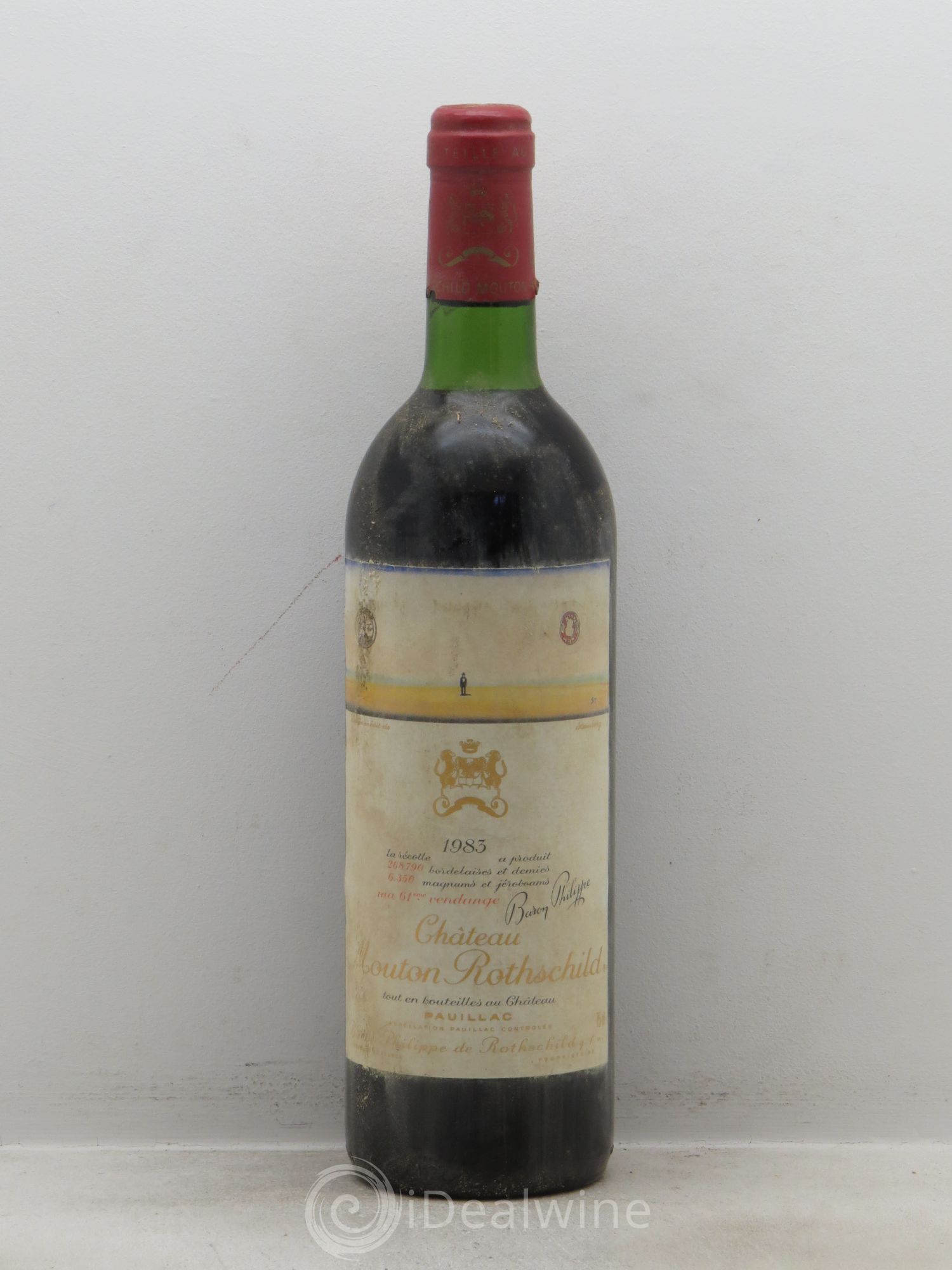 Château Mouton Rothschild 1er Grand Cru Classé 1983 - Lot de 1 bouteille - 0