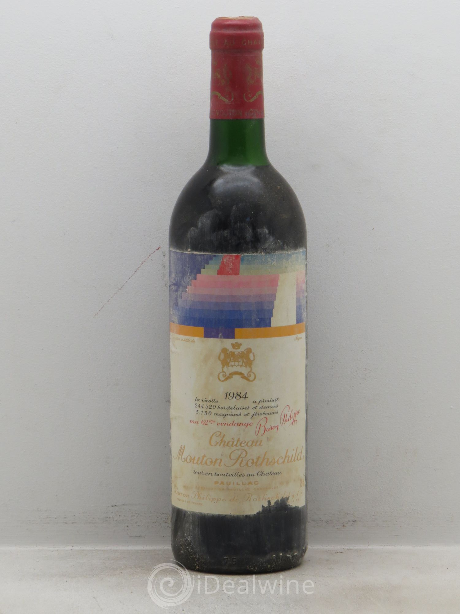 Château Mouton Rothschild 1er Grand Cru Classé 1984 - Lot de 1 bouteille - 0