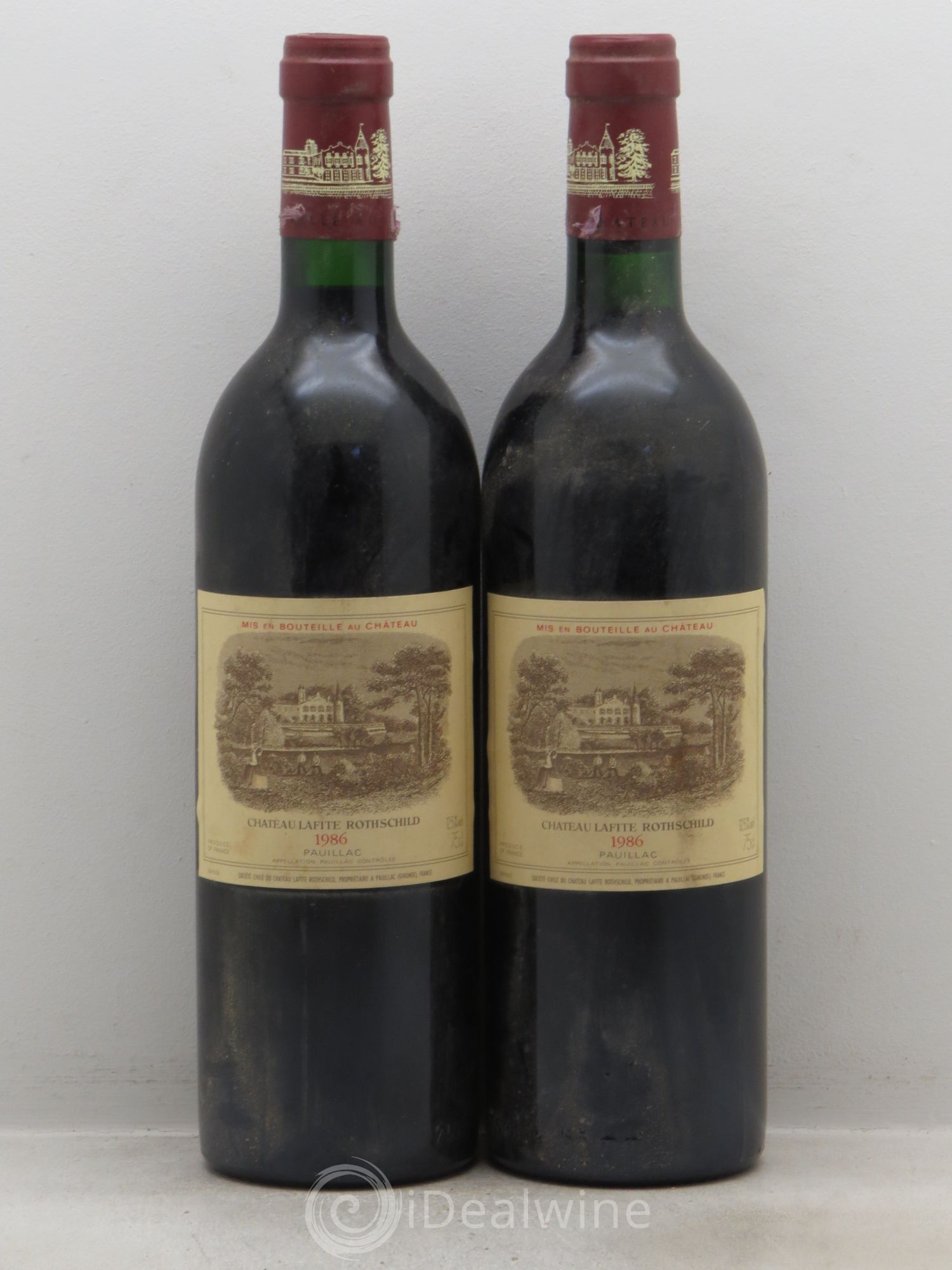 Château Lafite Rothschild 1er Grand Cru Classé 1986 - Lot de 2 bouteilles - 0