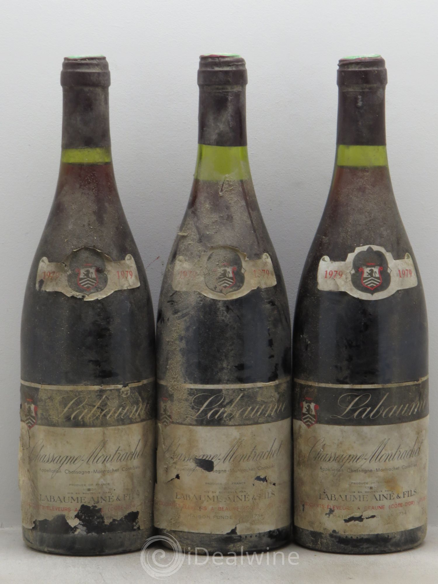 Chassagne-Montrachet Labaume Ainé et fils 1979 - Posten von 3 Flaschen - 0