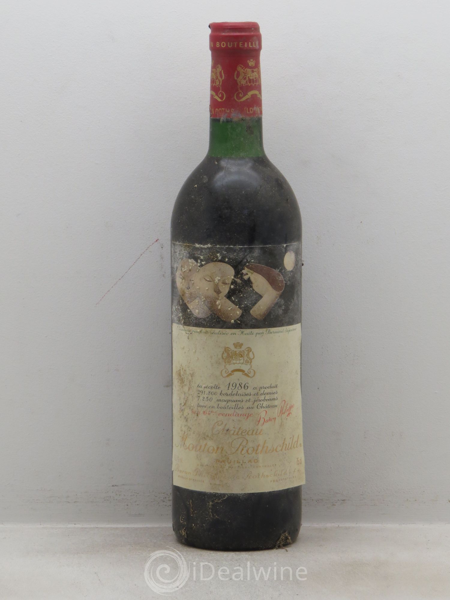 Château Mouton Rothschild 1er Grand Cru Classé 1986 - Lot de 1 bouteille - 0