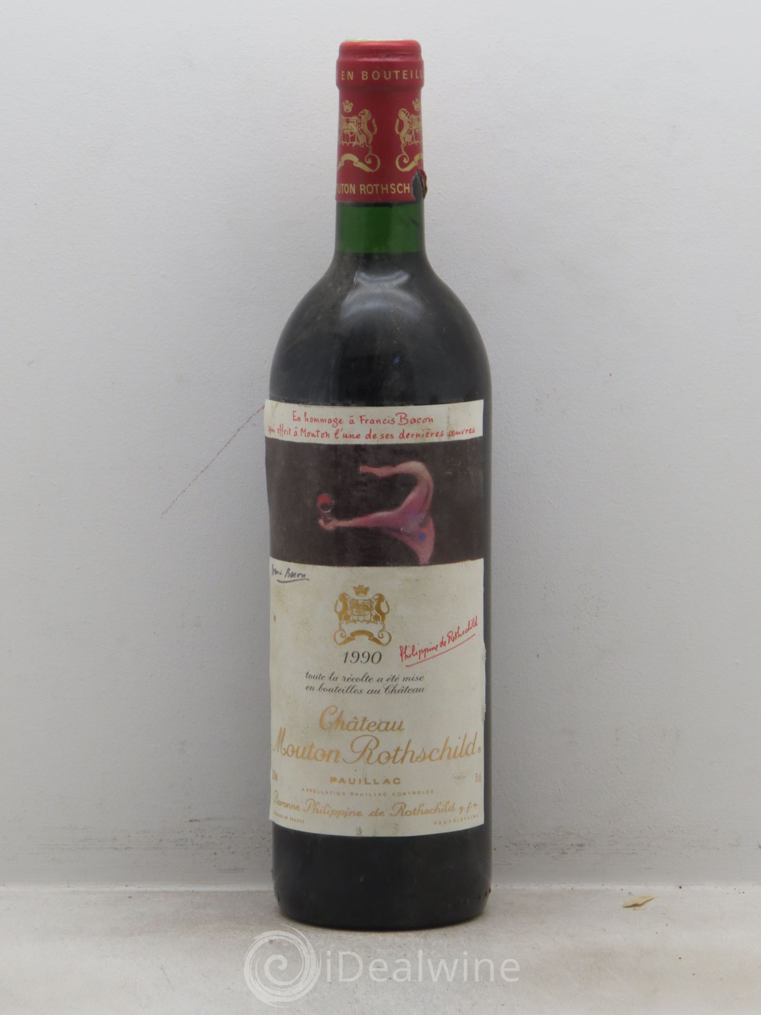 Château Mouton Rothschild 1er Grand Cru Classé 1990 - Lot de 1 bouteille - 0