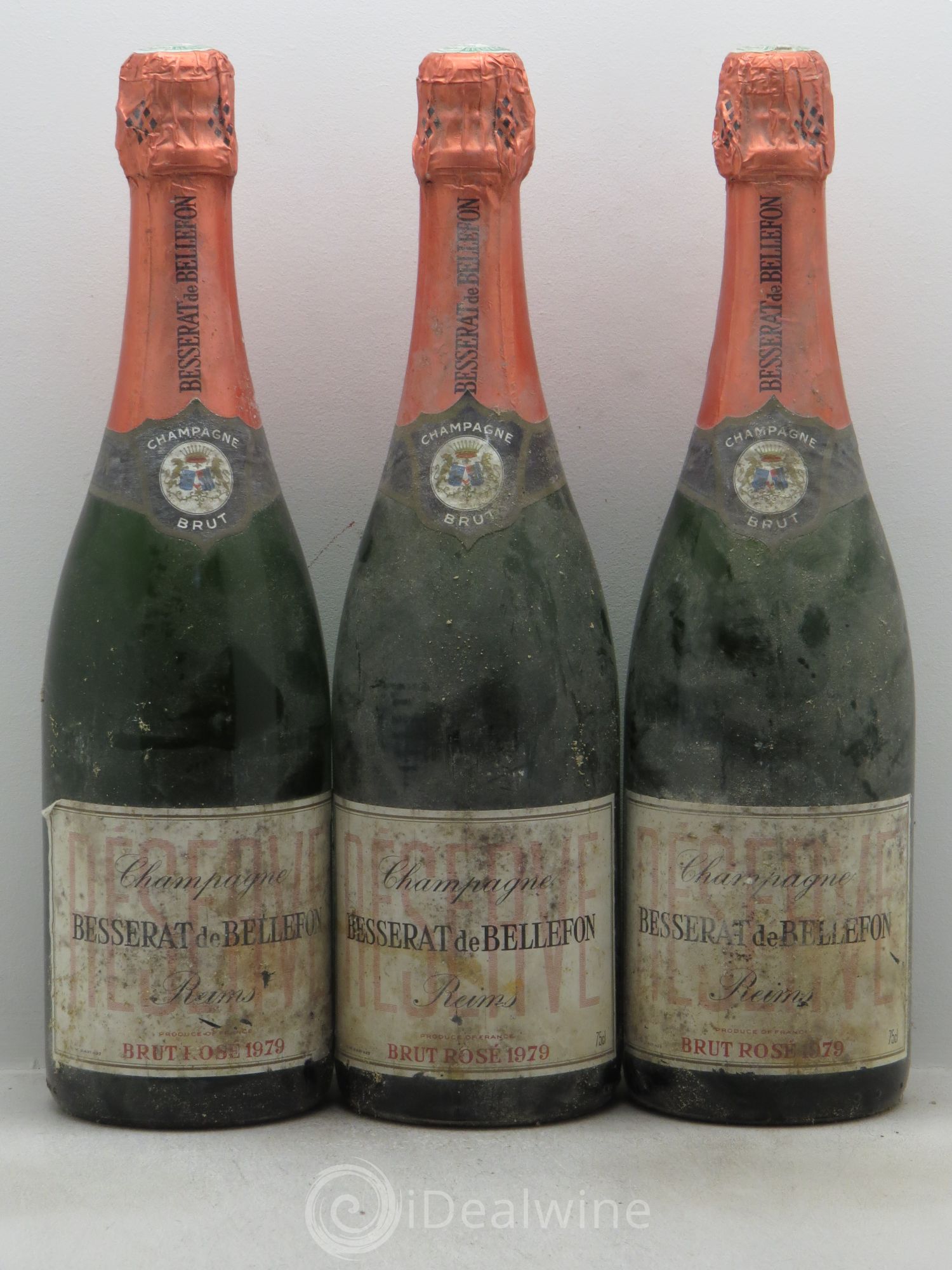 Champagne - Besserat de Bellefont 1979 - Posten von 3 Flaschen - 0
