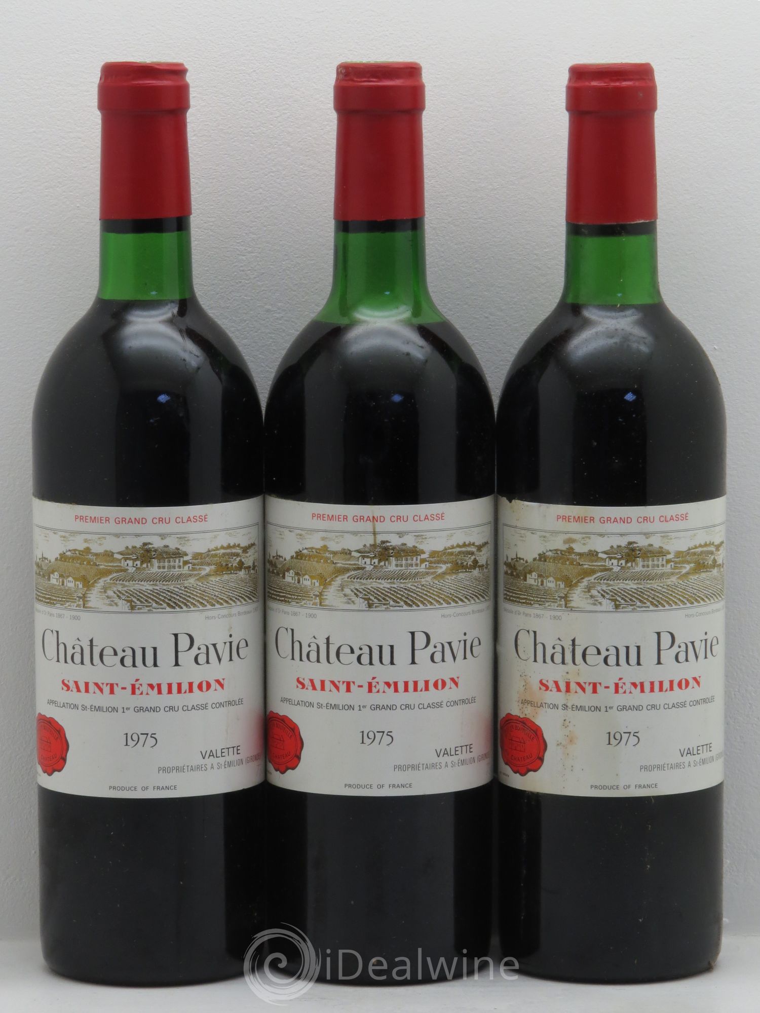 Château Pavie 1er Grand Cru Classé A 1975 - Lot de 3 bouteilles - 0