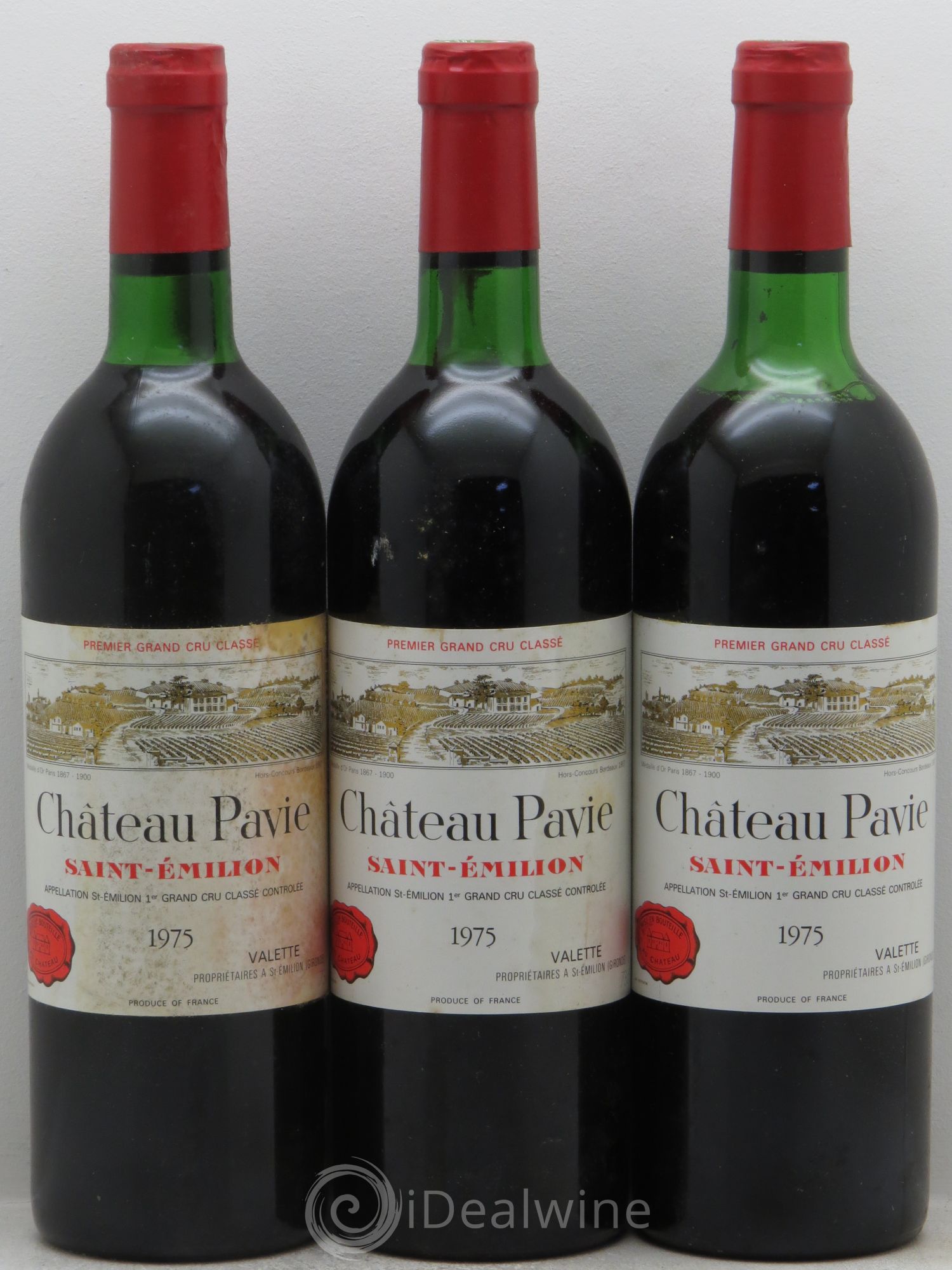 Château Pavie 1er Grand Cru Classé A 1975 - Lot de 3 bouteilles - 0