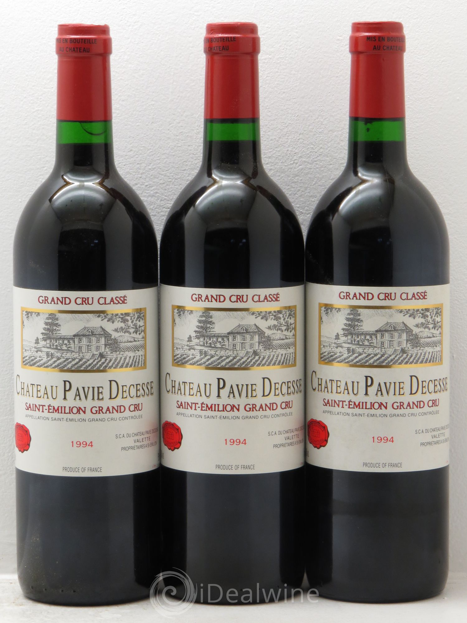 Château Pavie Decesse Grand Cru Classé 1994 - Lot de 3 bouteilles - 0