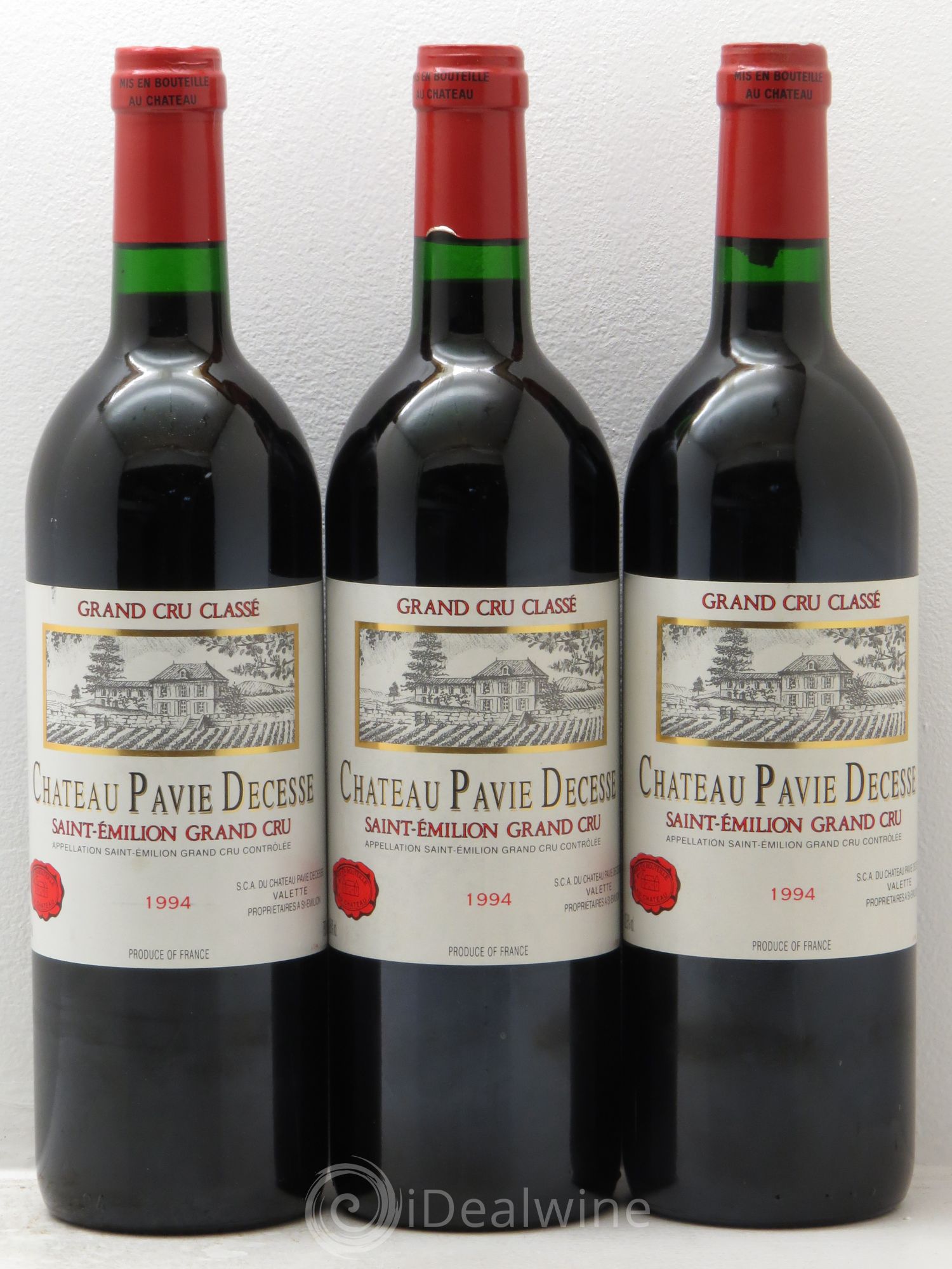 Château Pavie Decesse Grand Cru Classé 1994 - Lot de 3 bouteilles - 0