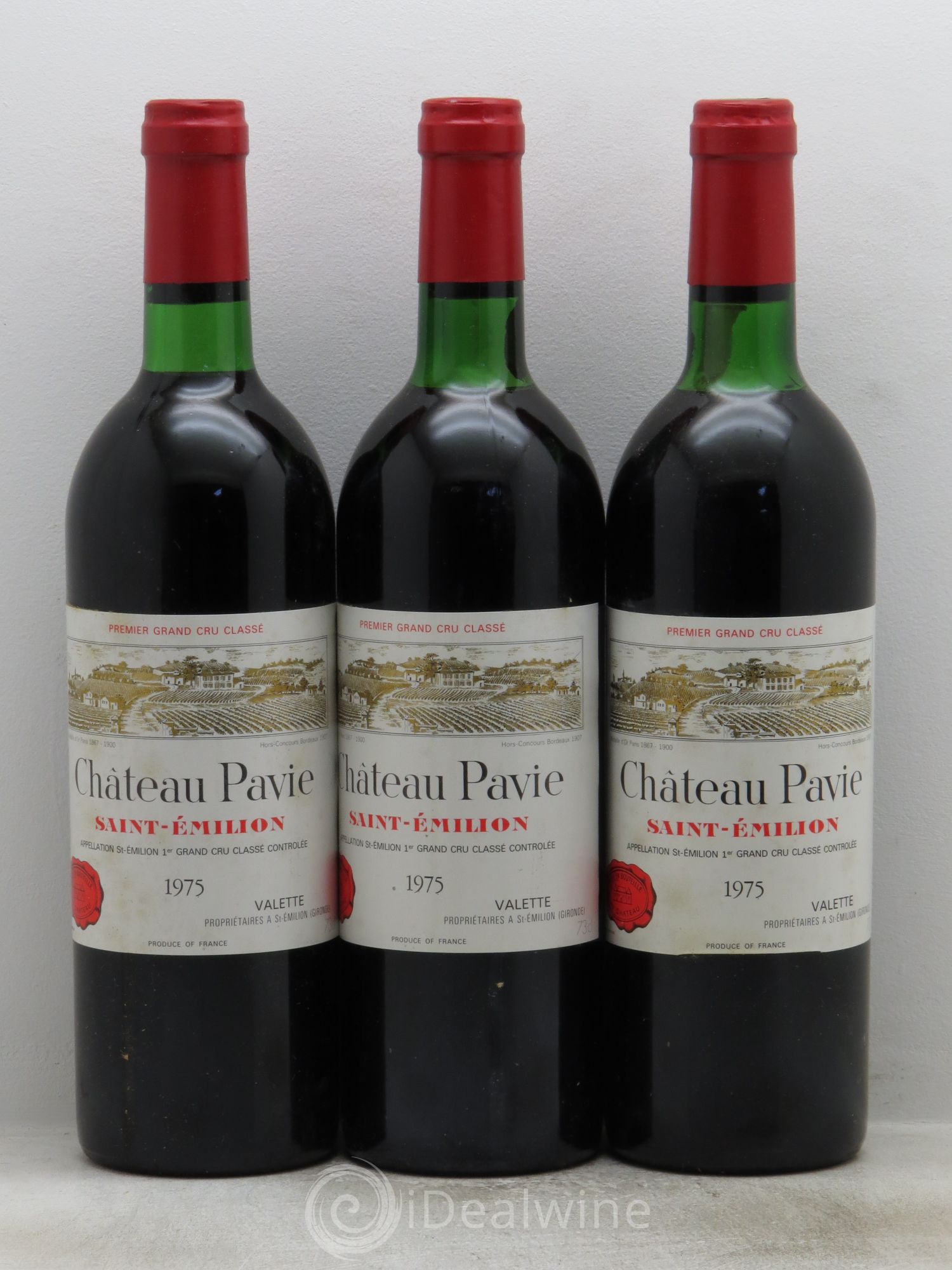 Château Pavie 1er Grand Cru Classé A 1975 - Lot de 3 bouteilles - 0