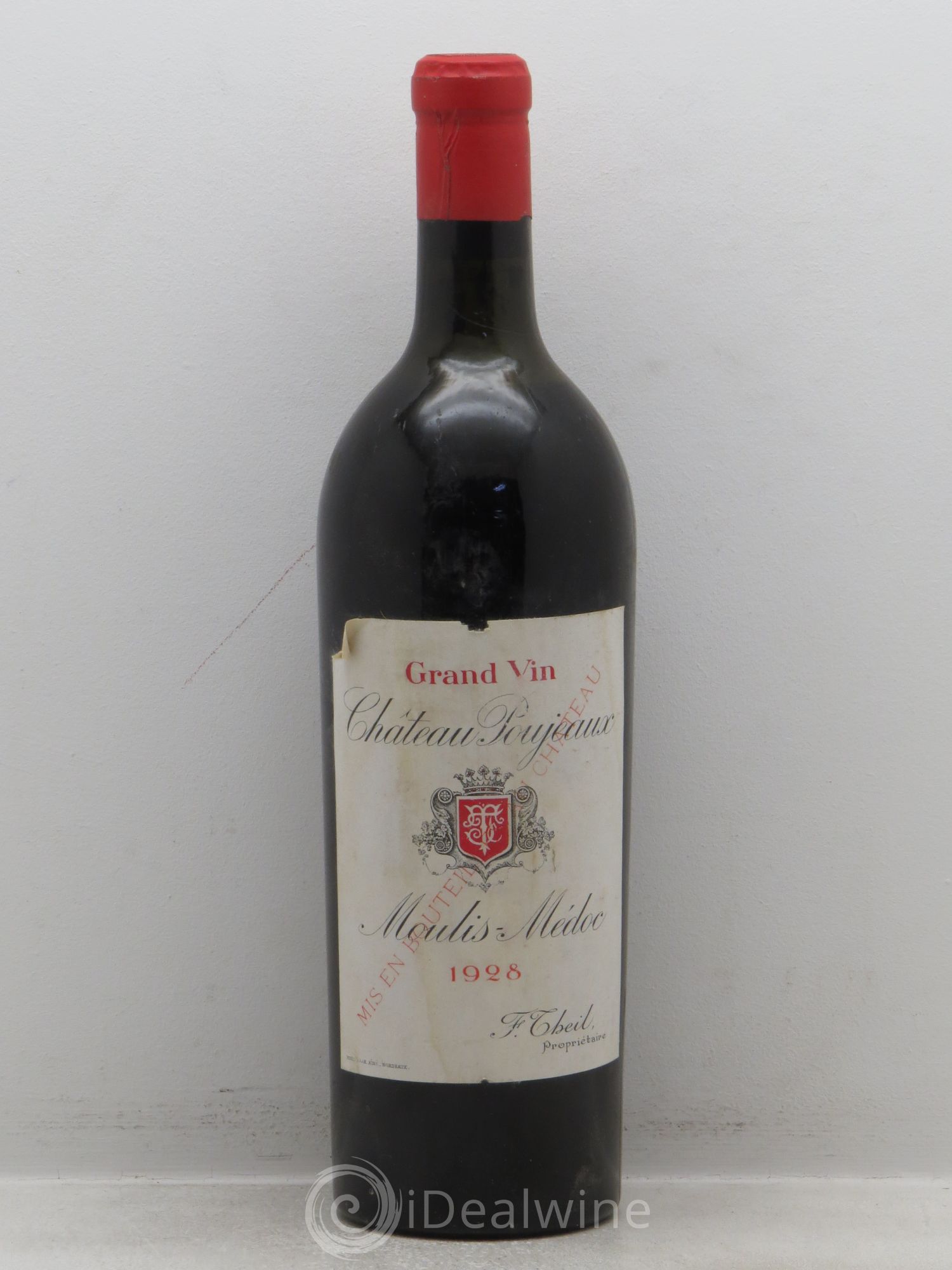 Château Poujeaux 1928 - Lot de 1 bouteille - 0