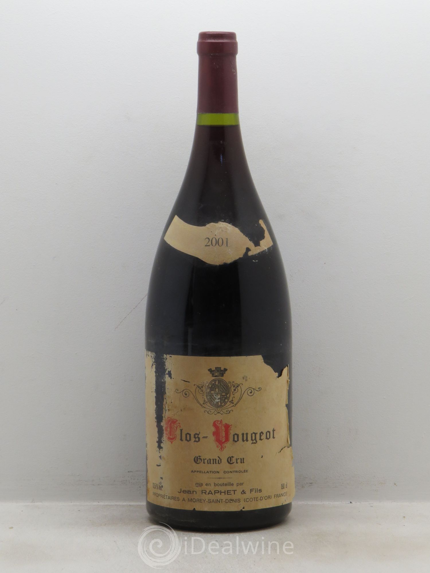 Clos de Vougeot Grand Cru Jean Raphet 2001 - Lot de 1 magnum - 0