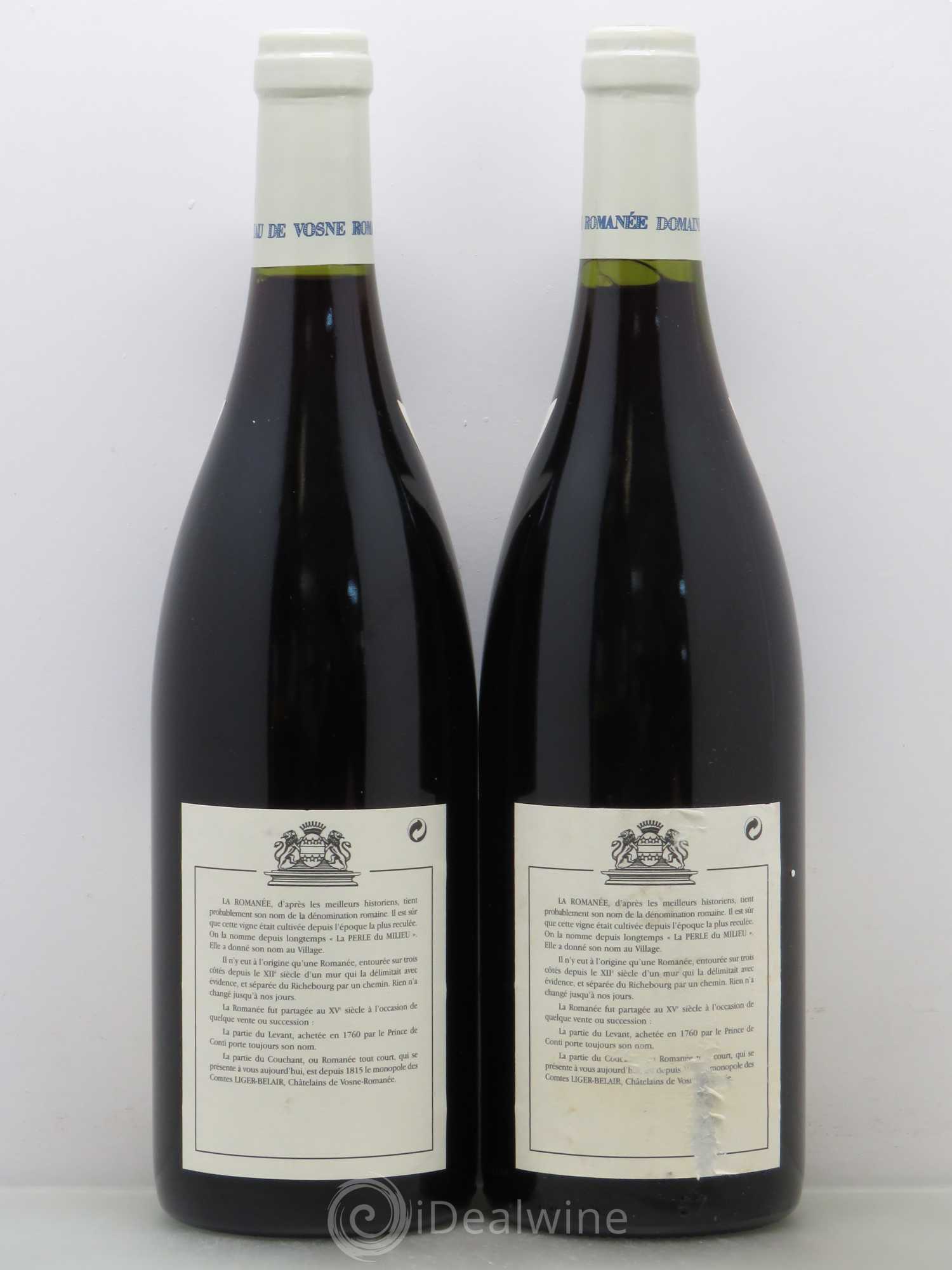 La Romanée Grand Cru Comte Liger-Belair (Domaine du) Bouchard pour Liger Belair 2000 - Lotto di 2 bottiglie - 1