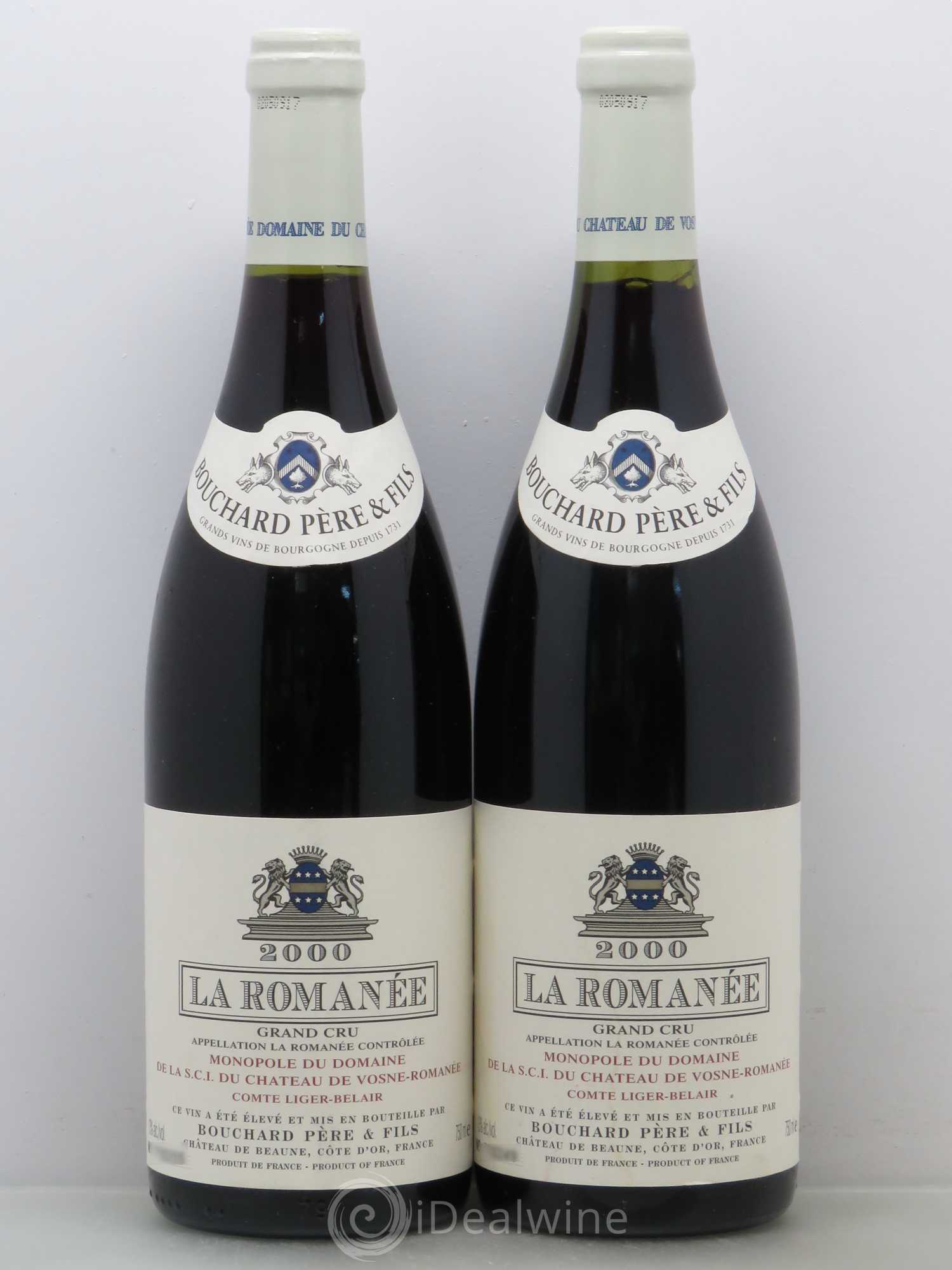 La Romanée Grand Cru Comte Liger-Belair (Domaine du) Bouchard pour Liger Belair 2000 - Lotto di 2 bottiglie - 0